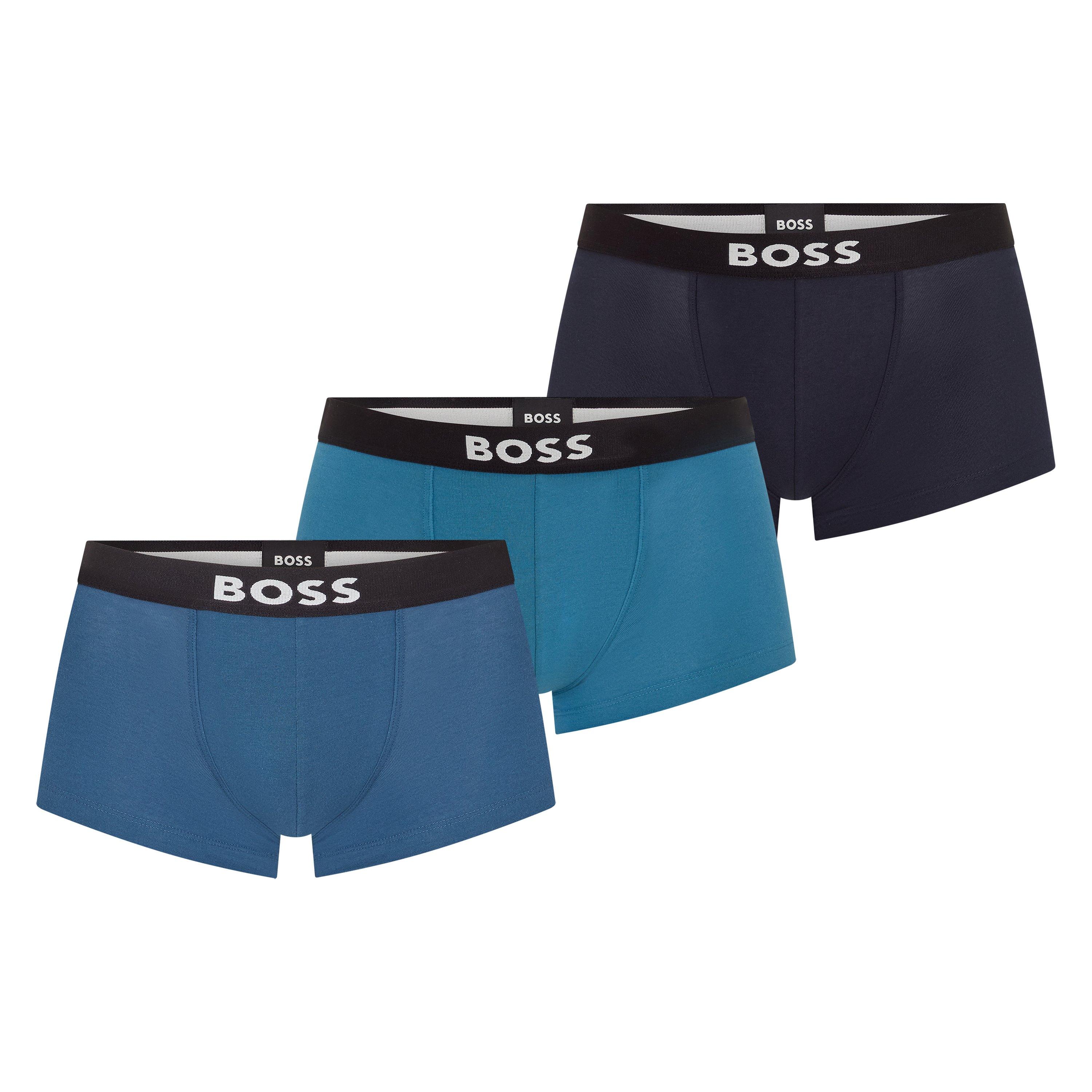Boss Men's Bodywear 3 Pack Boxer Briefs With Logo Waistband - Miscellaneous - Medium