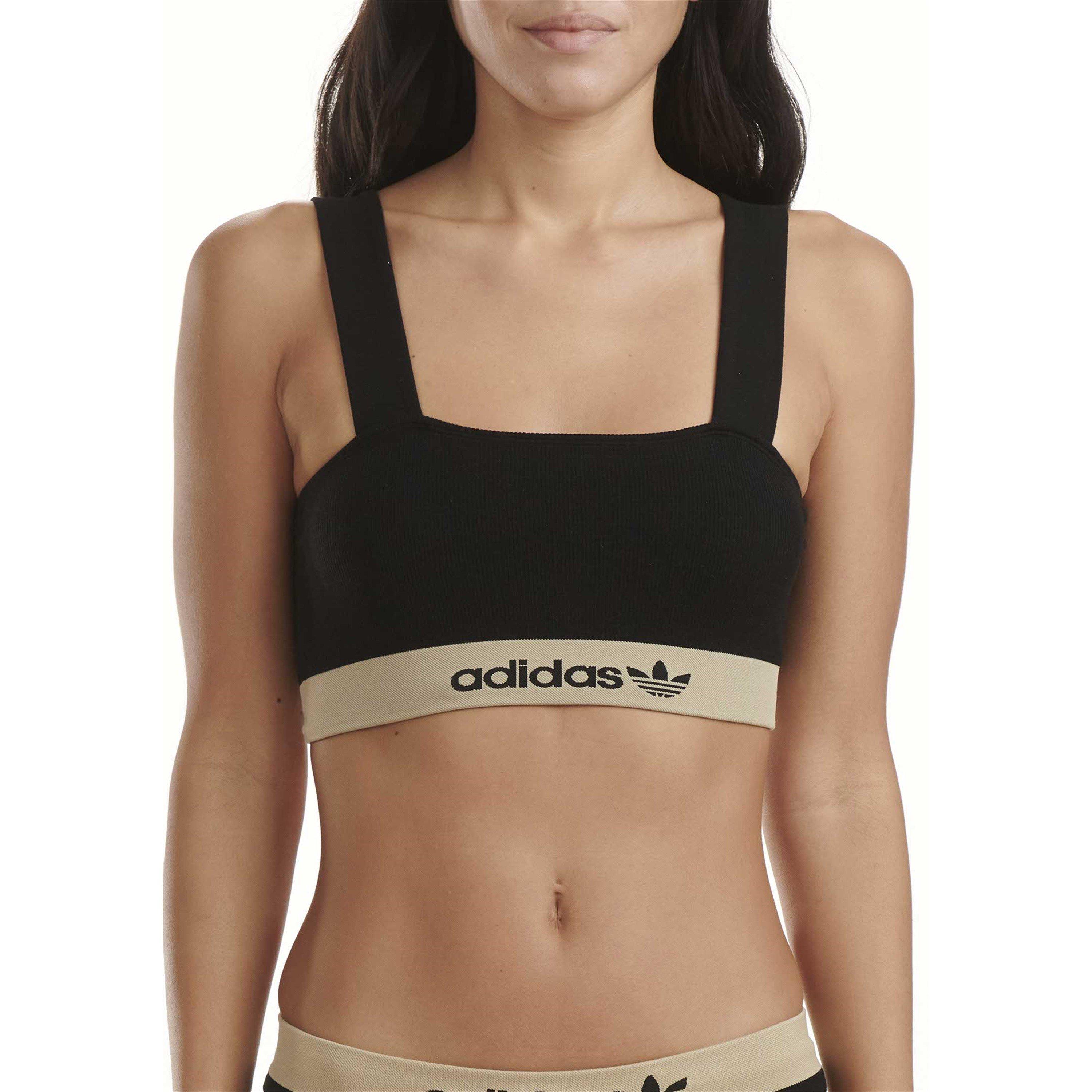 Schwarz - adidas Originals - Adidas Originals Logo Rib Bralette - 2