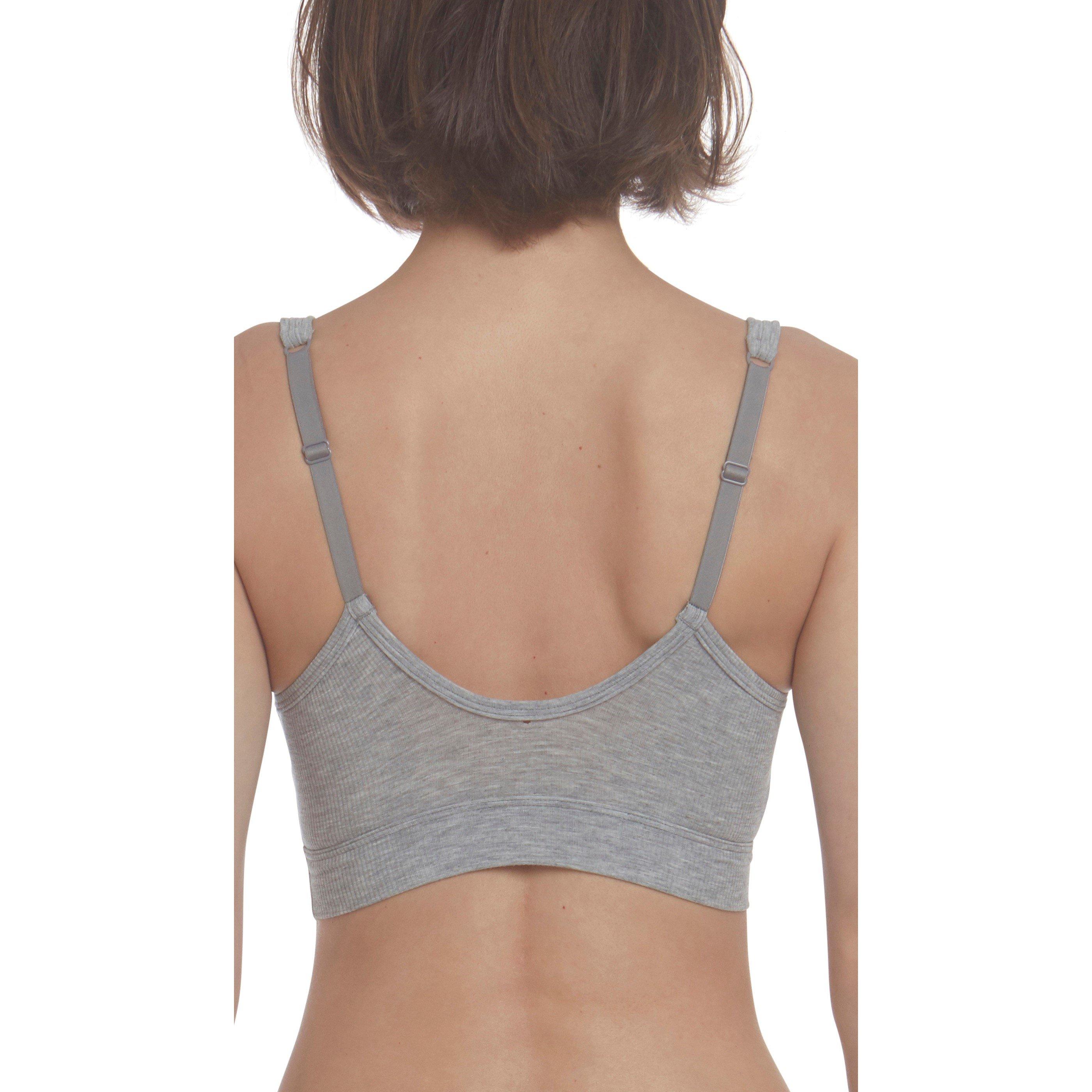 Heather Grey - adidas Originals - Adicolor Contempo Rib 2-2 Bralette - 6