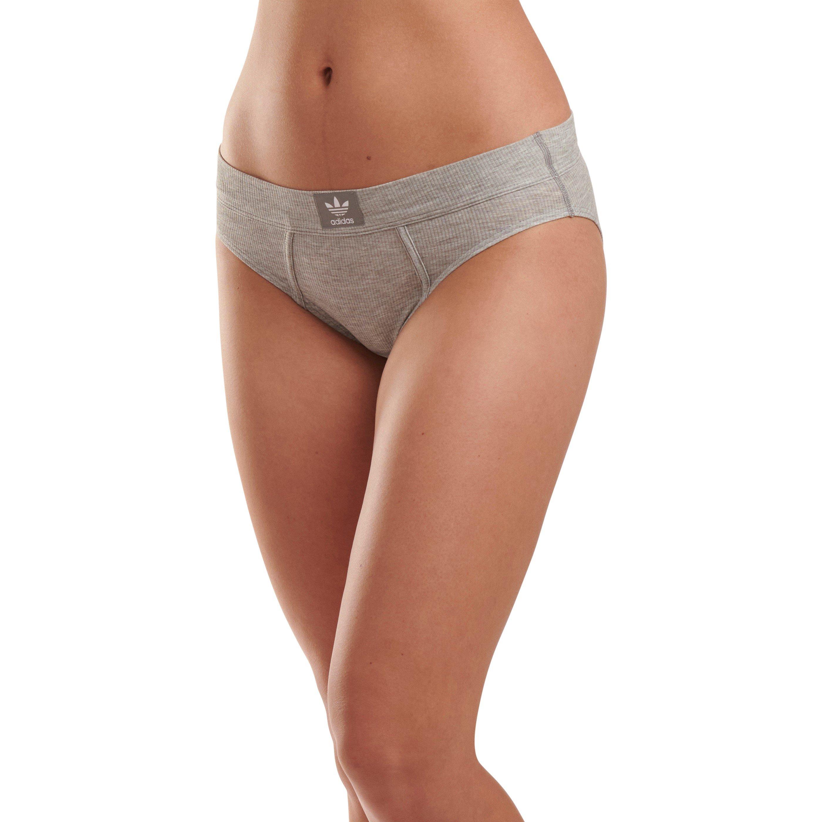Heather Grey - adidas Originals - Originals 2x2 Rib High-Waist Brief - 2