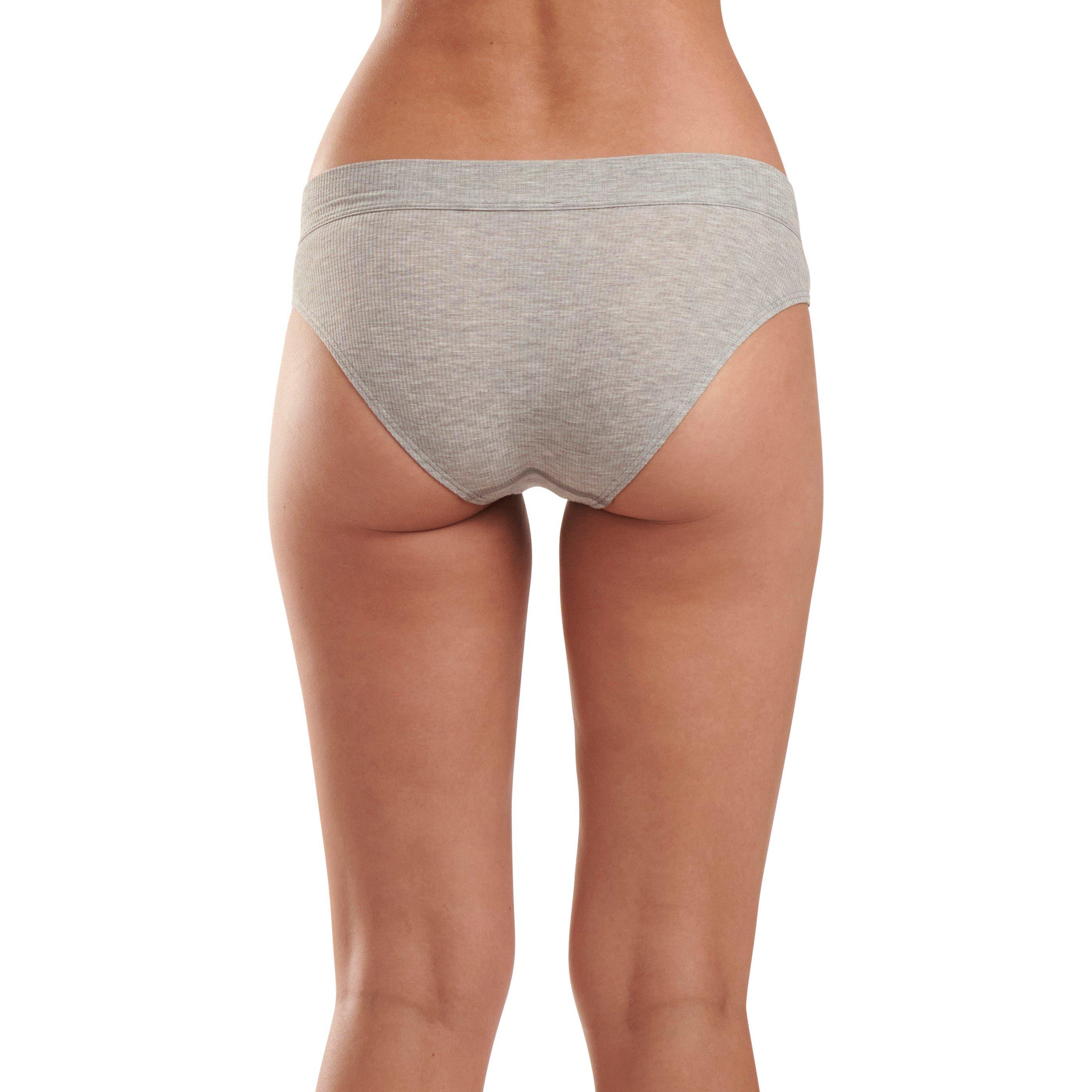 Heather Grey - adidas Originals - Originals 2x2 Rib High-Waist Brief - 4