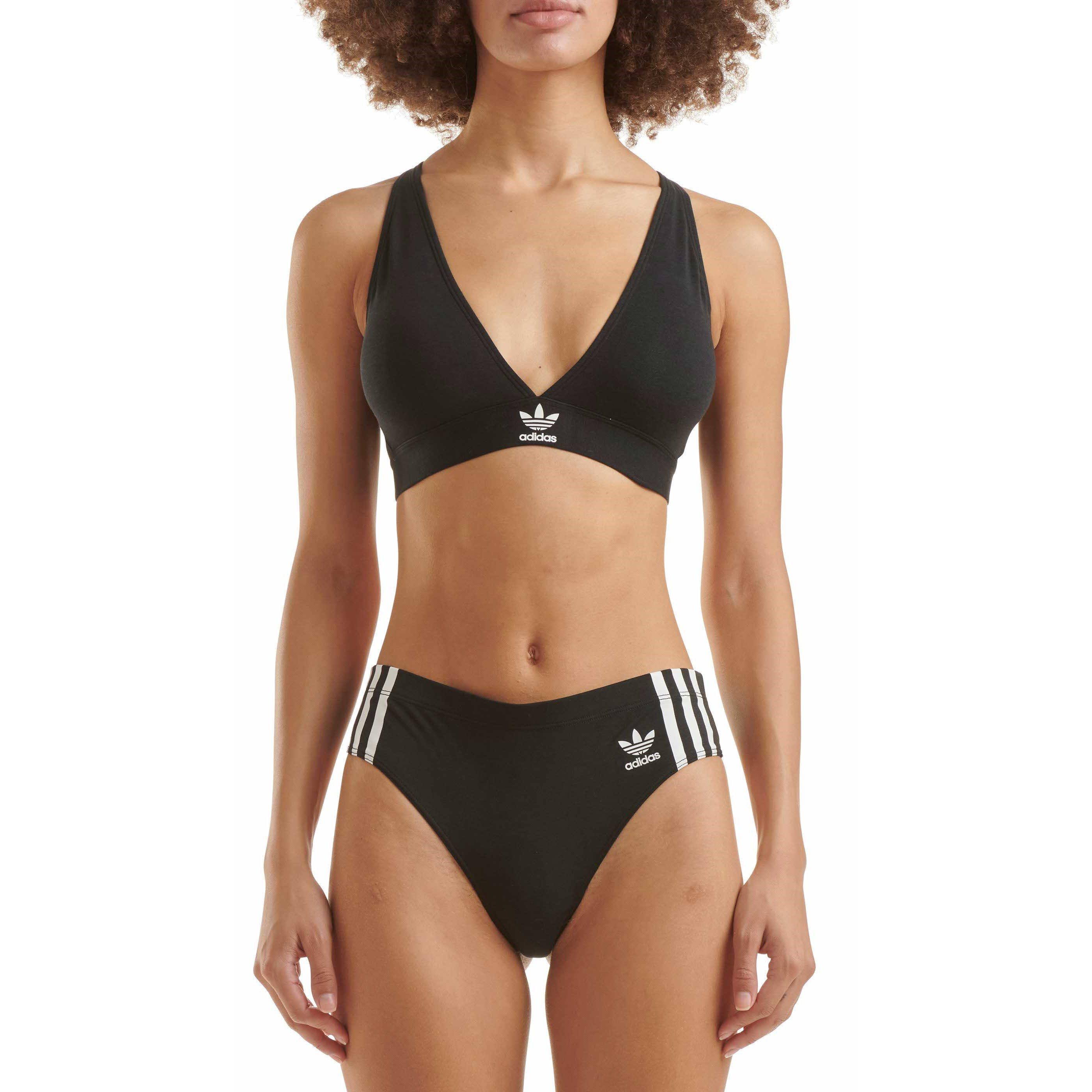 Black - adidas Originals - Originals Comfort Flex Cotton Triangle Bra - 2