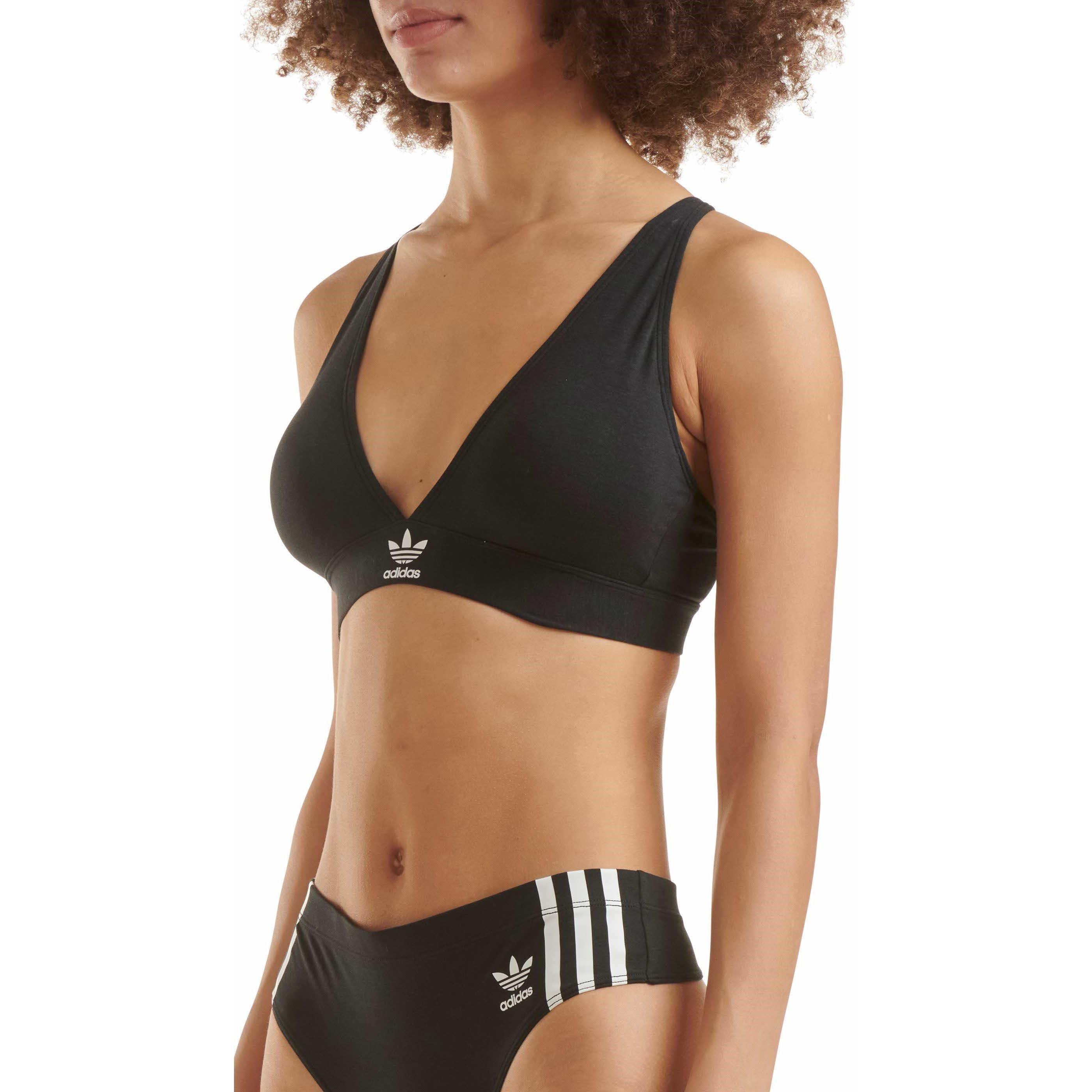 Black - adidas Originals - Originals Comfort Flex Cotton Triangle Bra - 3