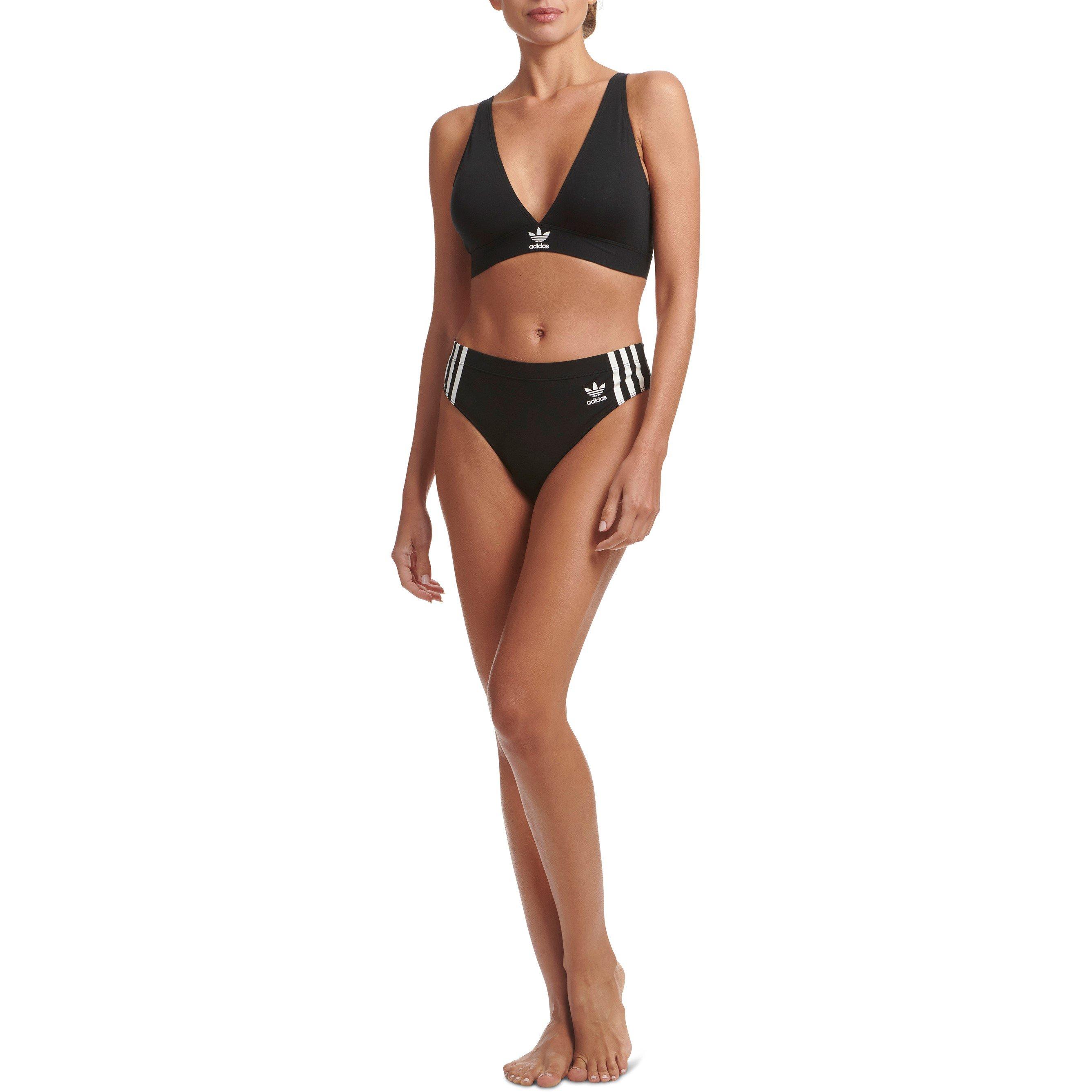 Black - adidas Originals - Originals Comfort Flex Cotton Triangle Bra - 5