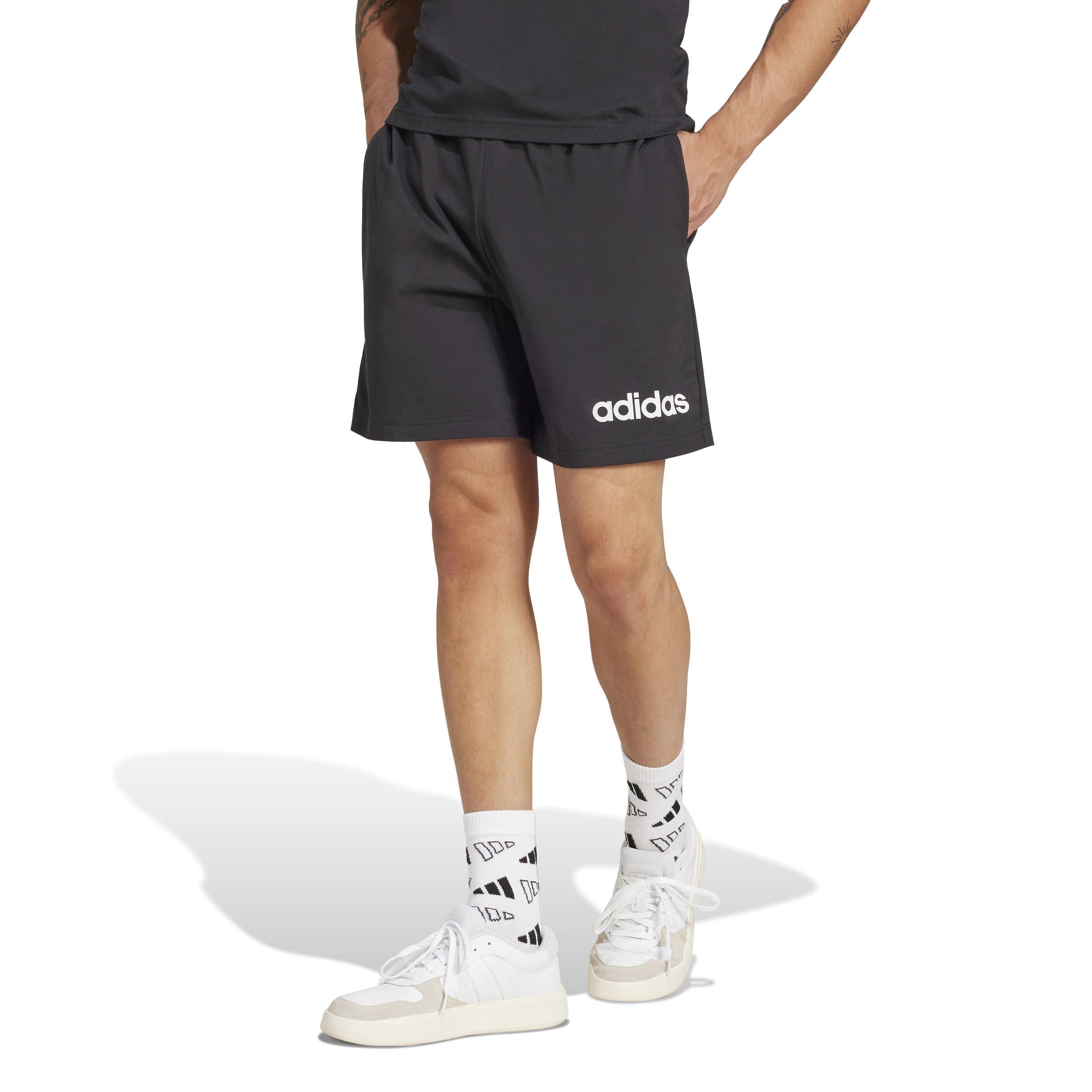 Schwarz/Weiß - adidas - Essentials Linear Single Jersey Shorts Mens - 2