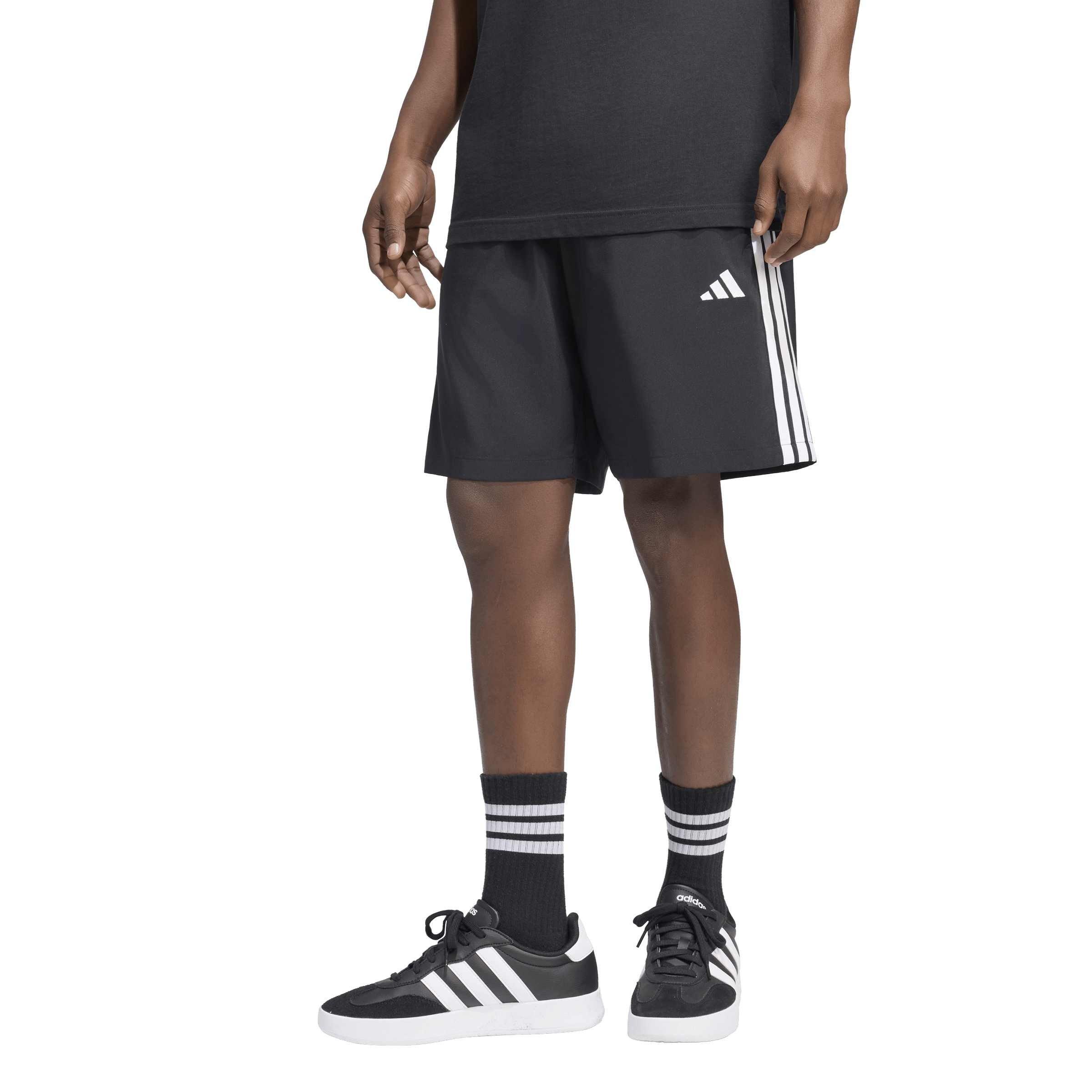 Schwarz/Weiß - adidas - Essentials 3-Stripes Shorts - 2