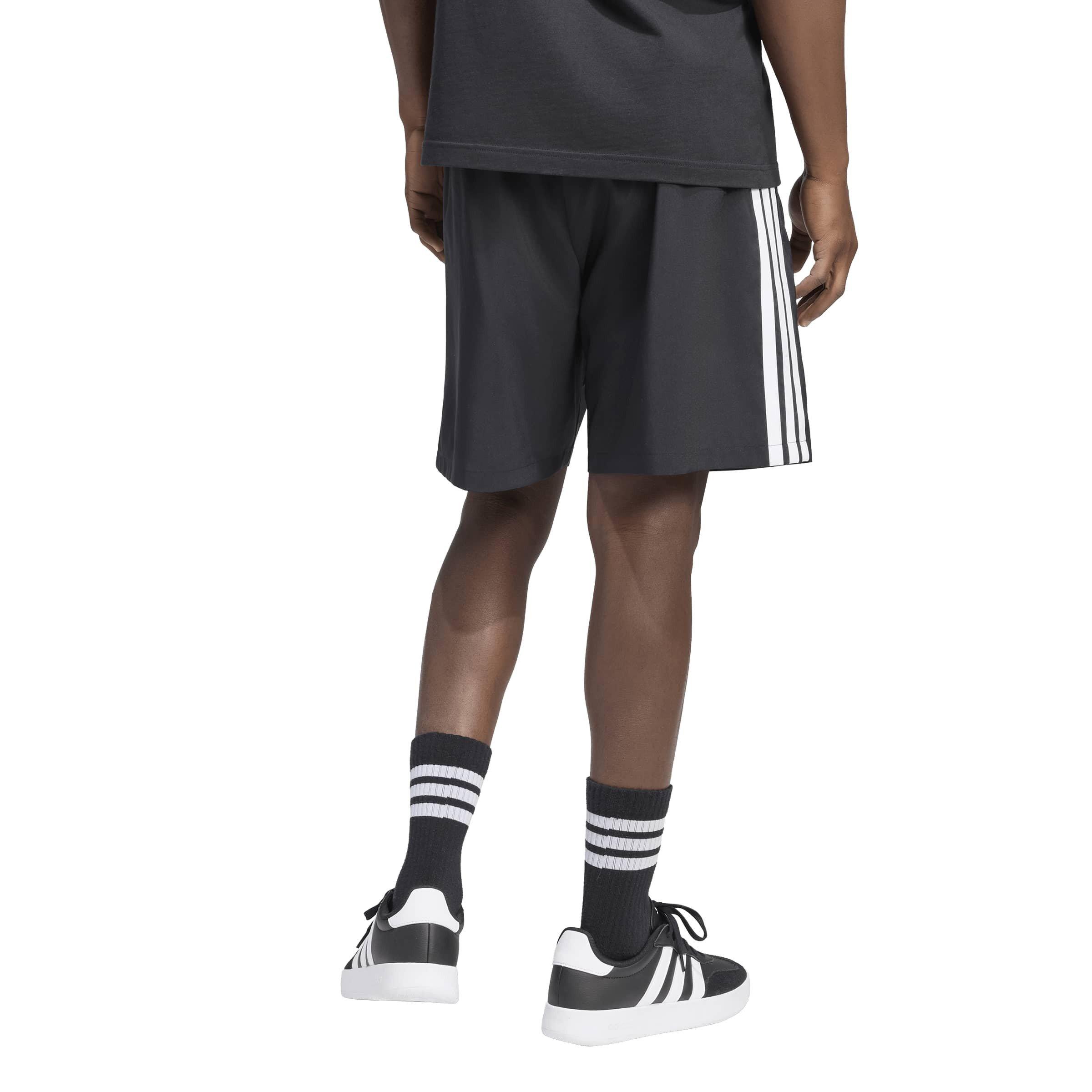 Schwarz/Weiß - adidas - Essentials 3-Stripes Shorts - 3