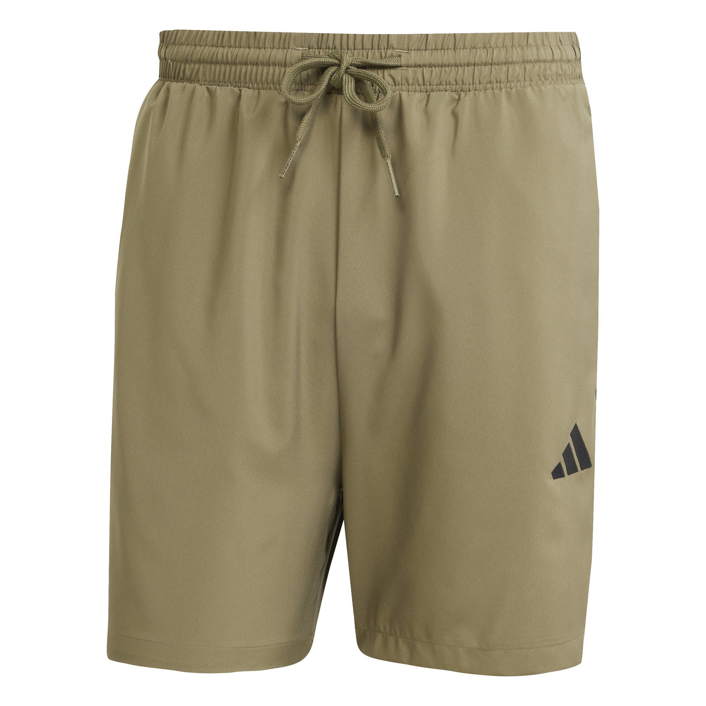 Adidas Men's Essentials 3-Stripes Shorts - Khaki - XL