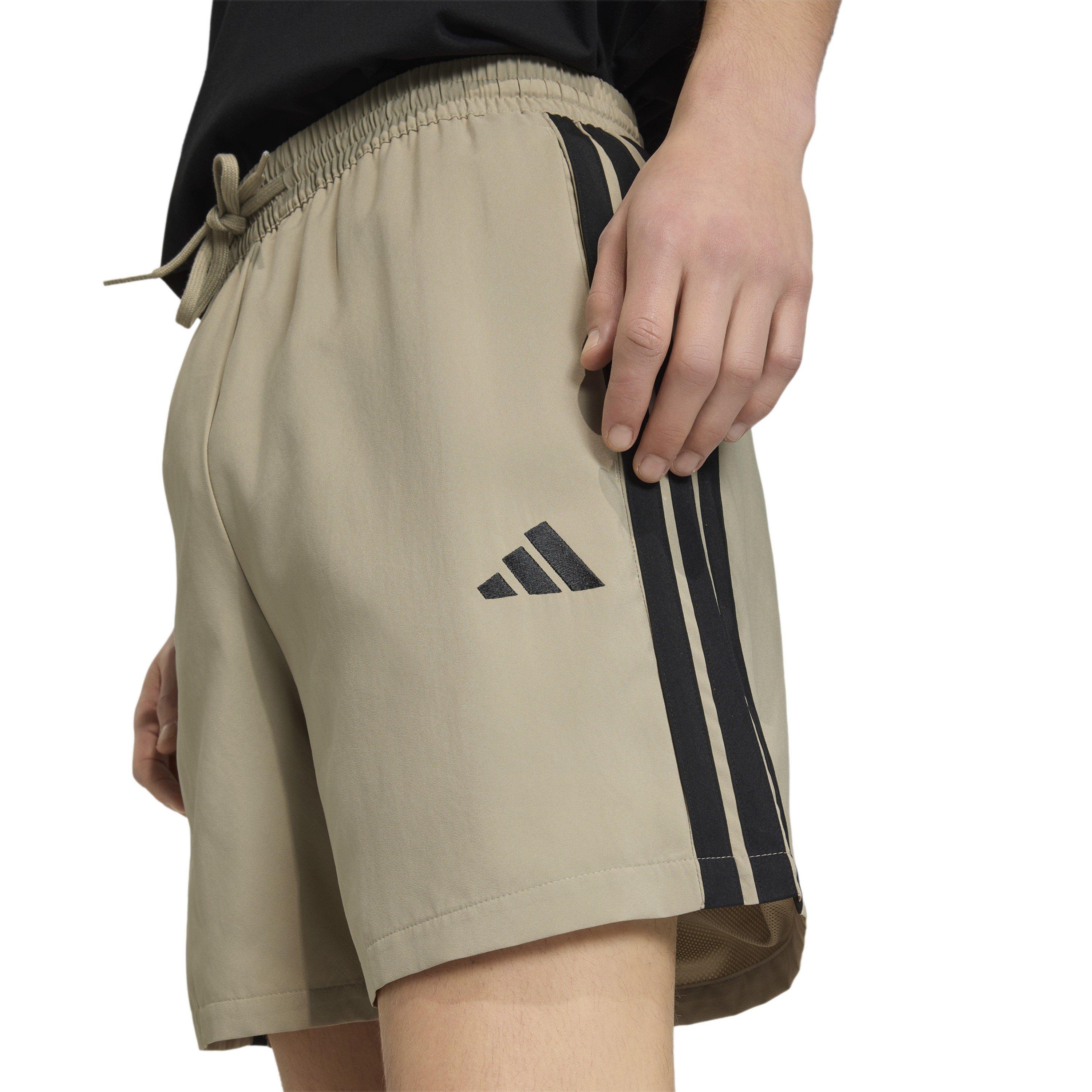 W.Cargo/Black - adidas - Essential 3-Stripes Chelsea Mens Shorts - 4