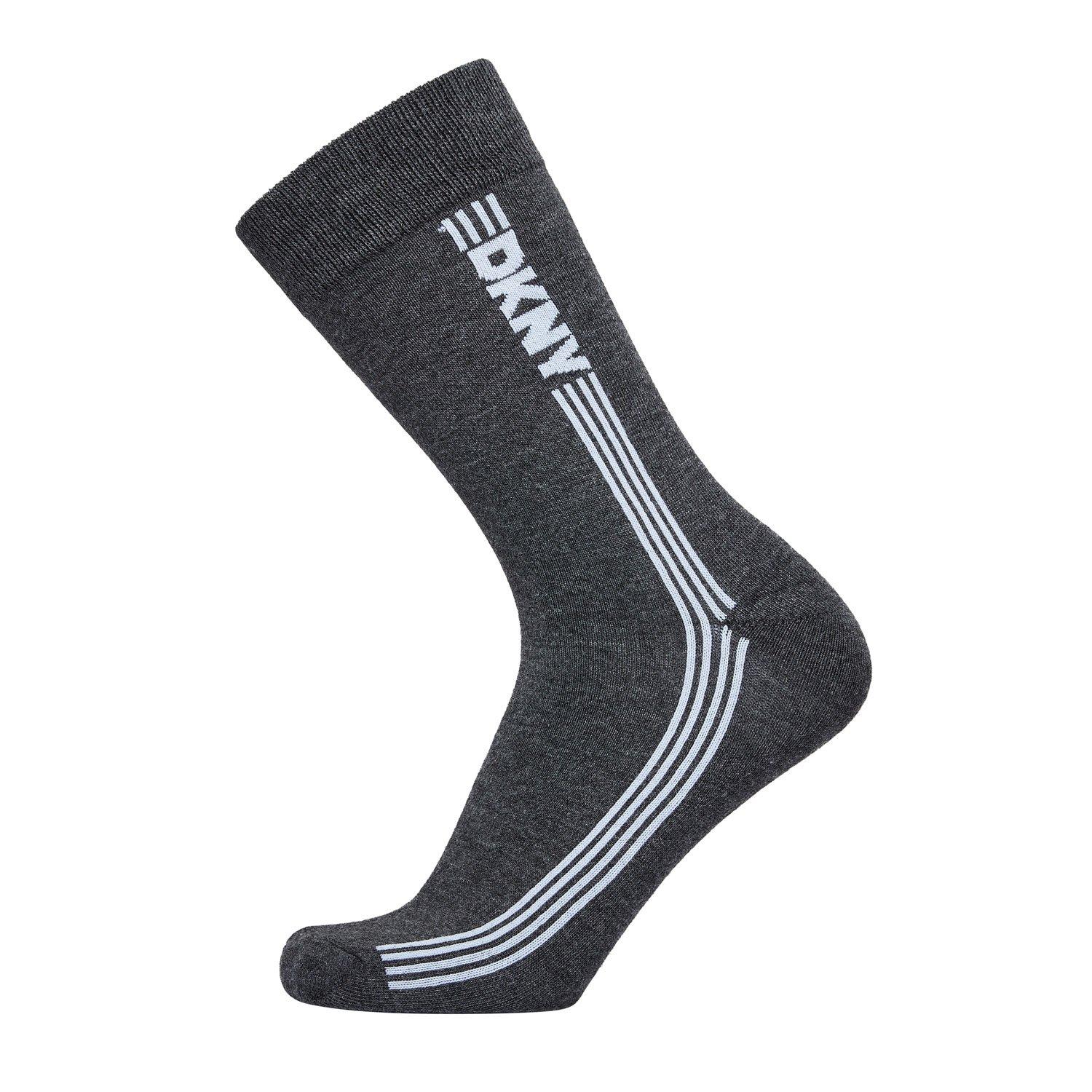 Black/Grey/Navy - DKNY - DKNY Mens 5 pack Socks Gem - 4