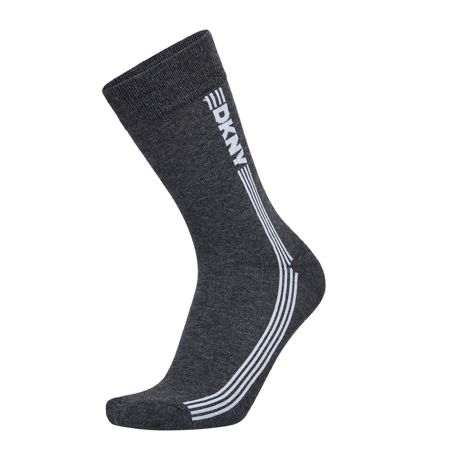 Black/Grey/Navy - DKNY - DKNY Mens 5 pack Socks Gem - 5