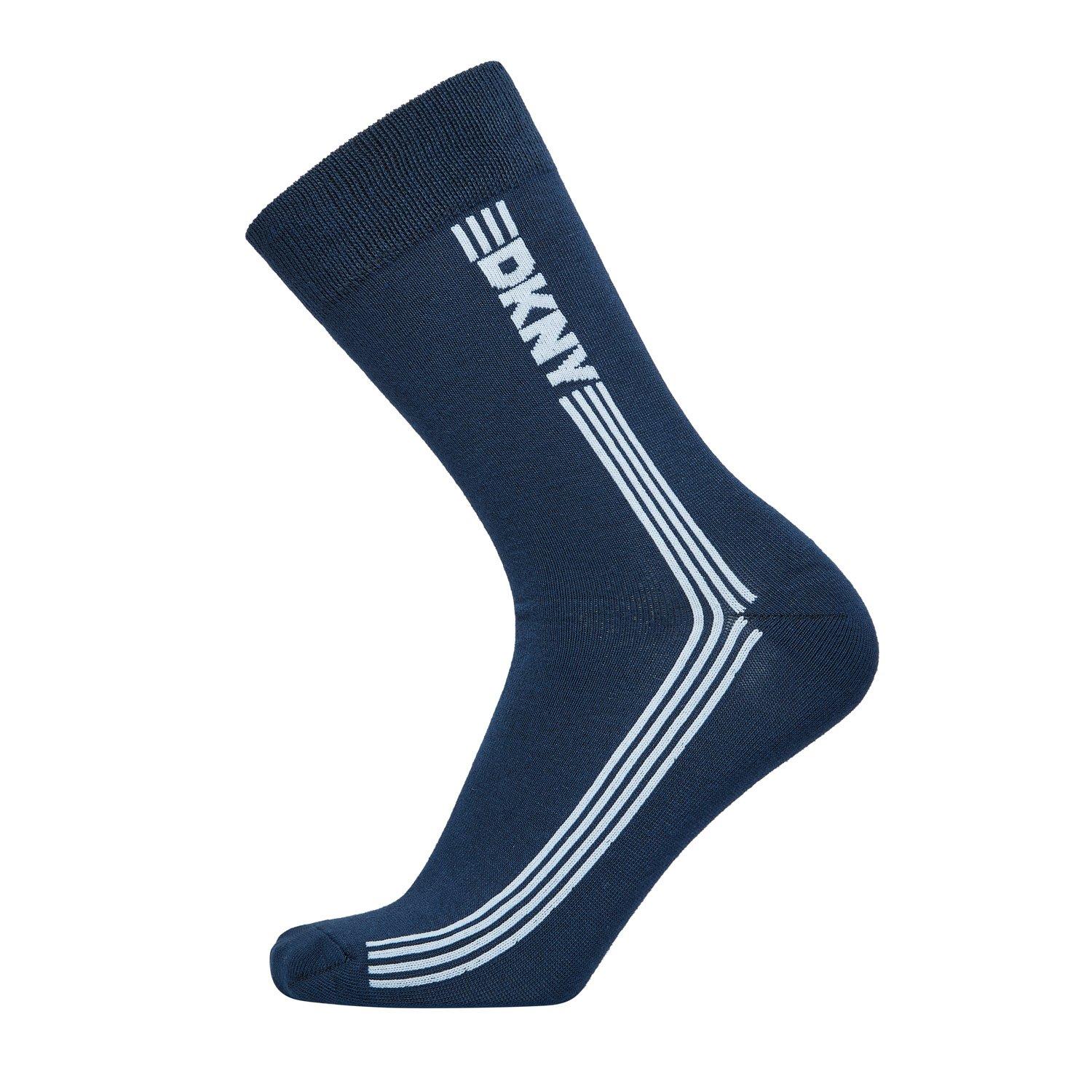 Black/Grey/Navy - DKNY - DKNY Mens 5 pack Socks Gem - 6