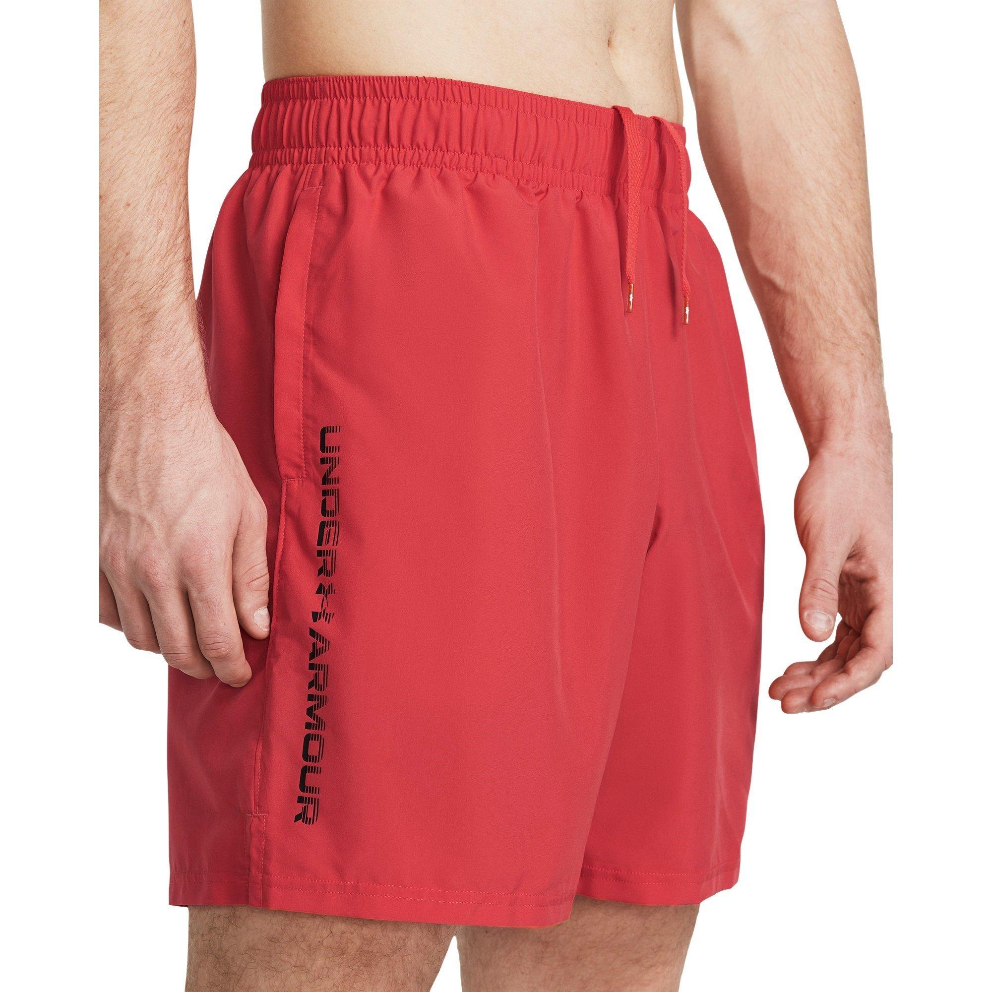 Red/Black - Under Armour - Armour Woven Graphic Shorts Mens - 5