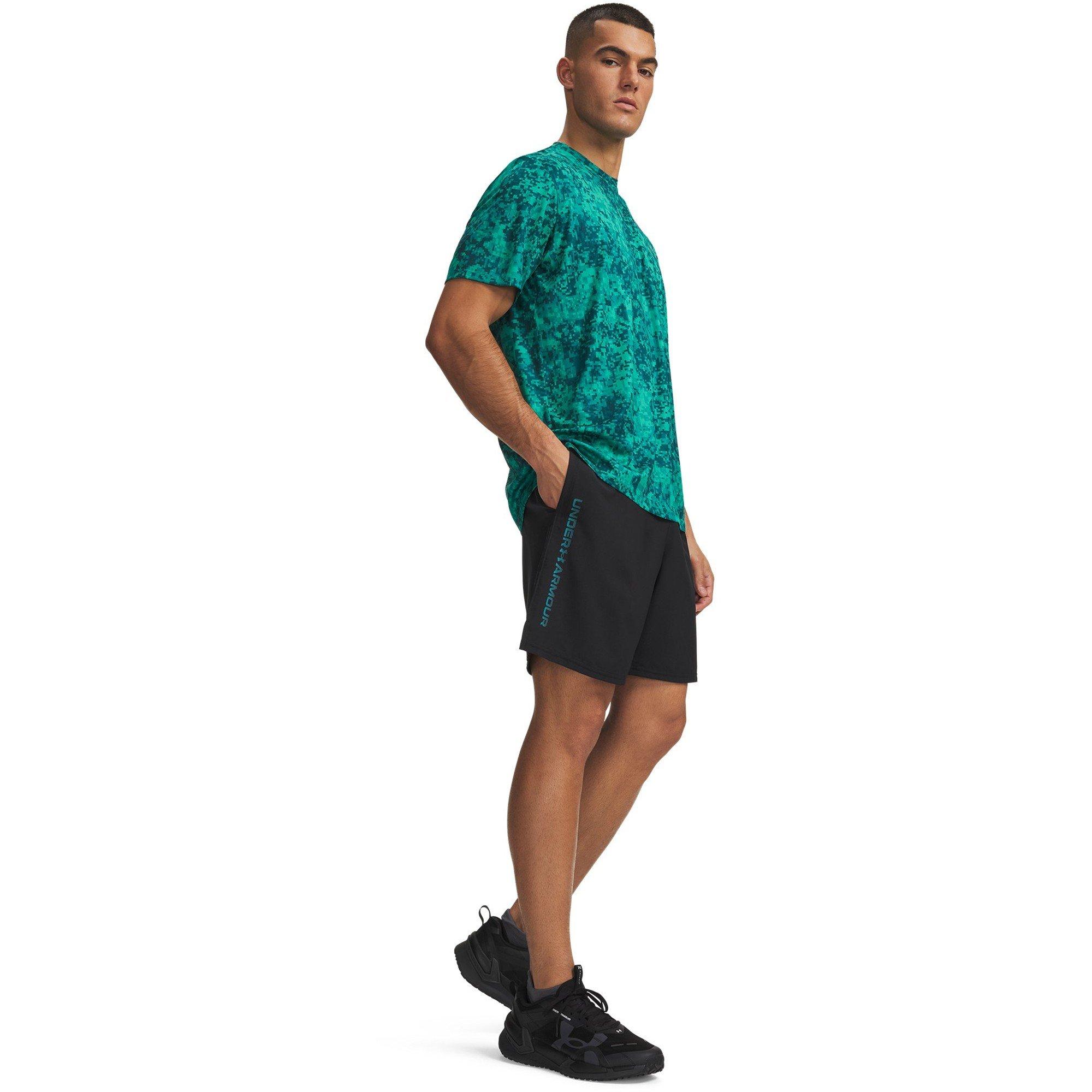 Preto / Azul - Under Armour - Woven Graphic Shorts Mens - 3