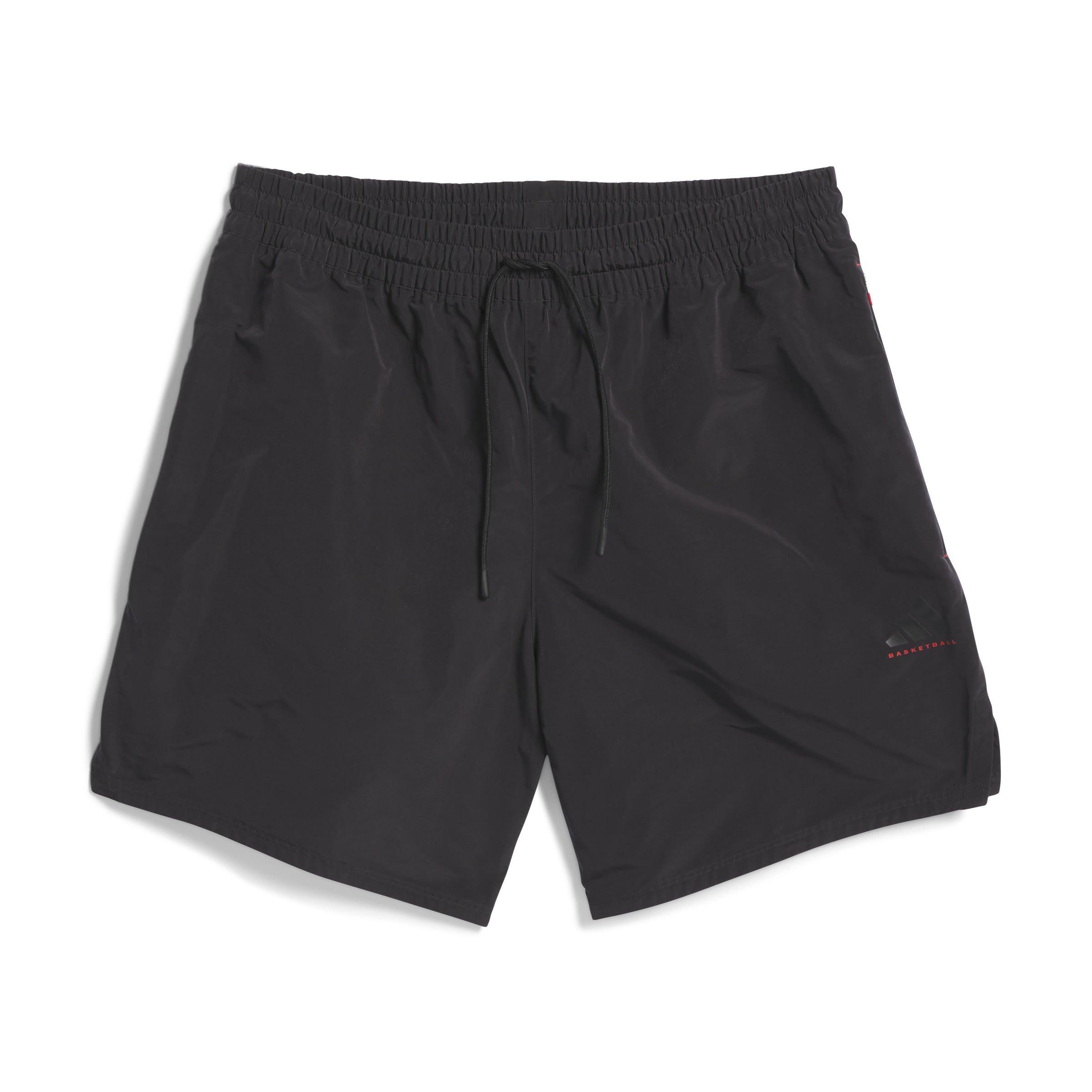 Black - adidas - Basketball Woven Shorts Mens - 1