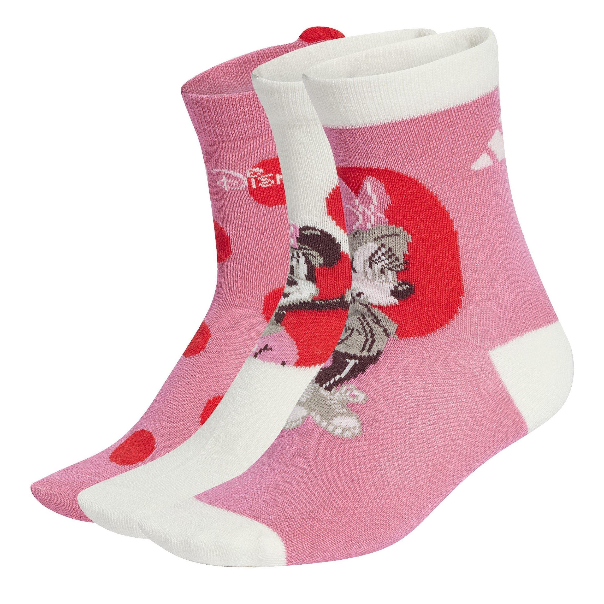 Wht/Pnk fusion - adidas - DISNEY MINNIE MOUSE SOCKS 3 PACK KIDS - 2
