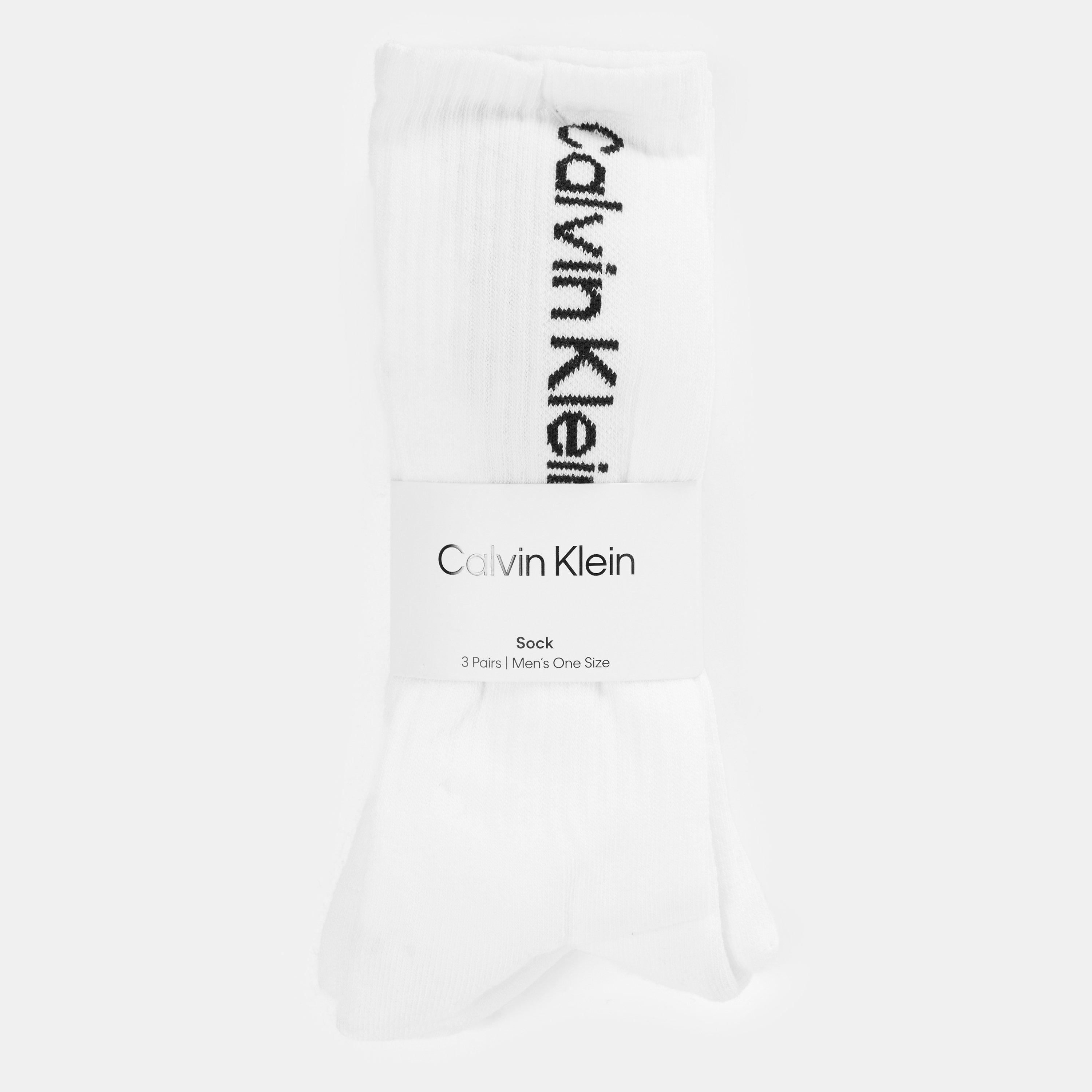White - Calvin Klein - Men's Crew Socks - 1