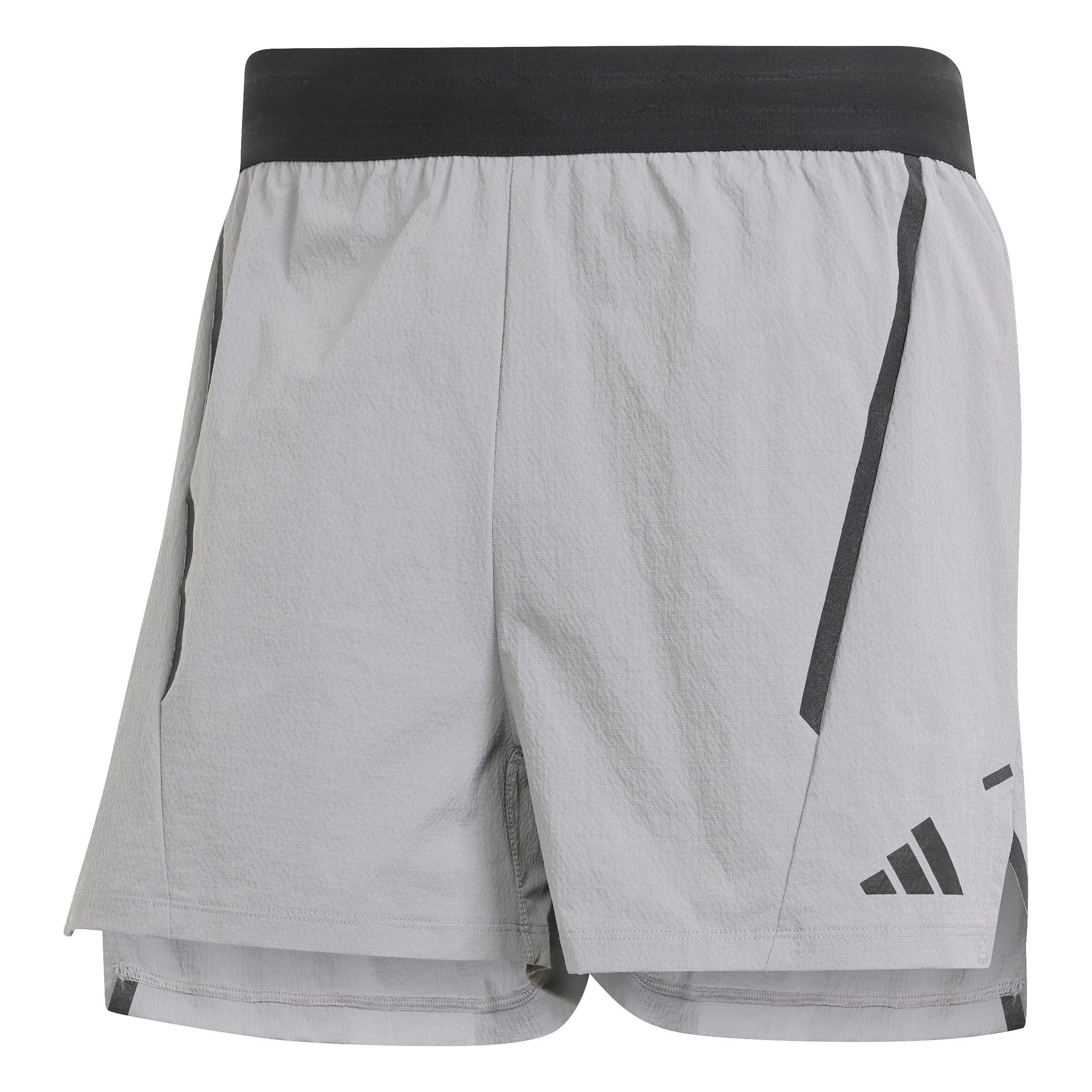 Gry Three/Blk - adidas - D4T Pro Series Adistrong Workout Shorts Mens - 1