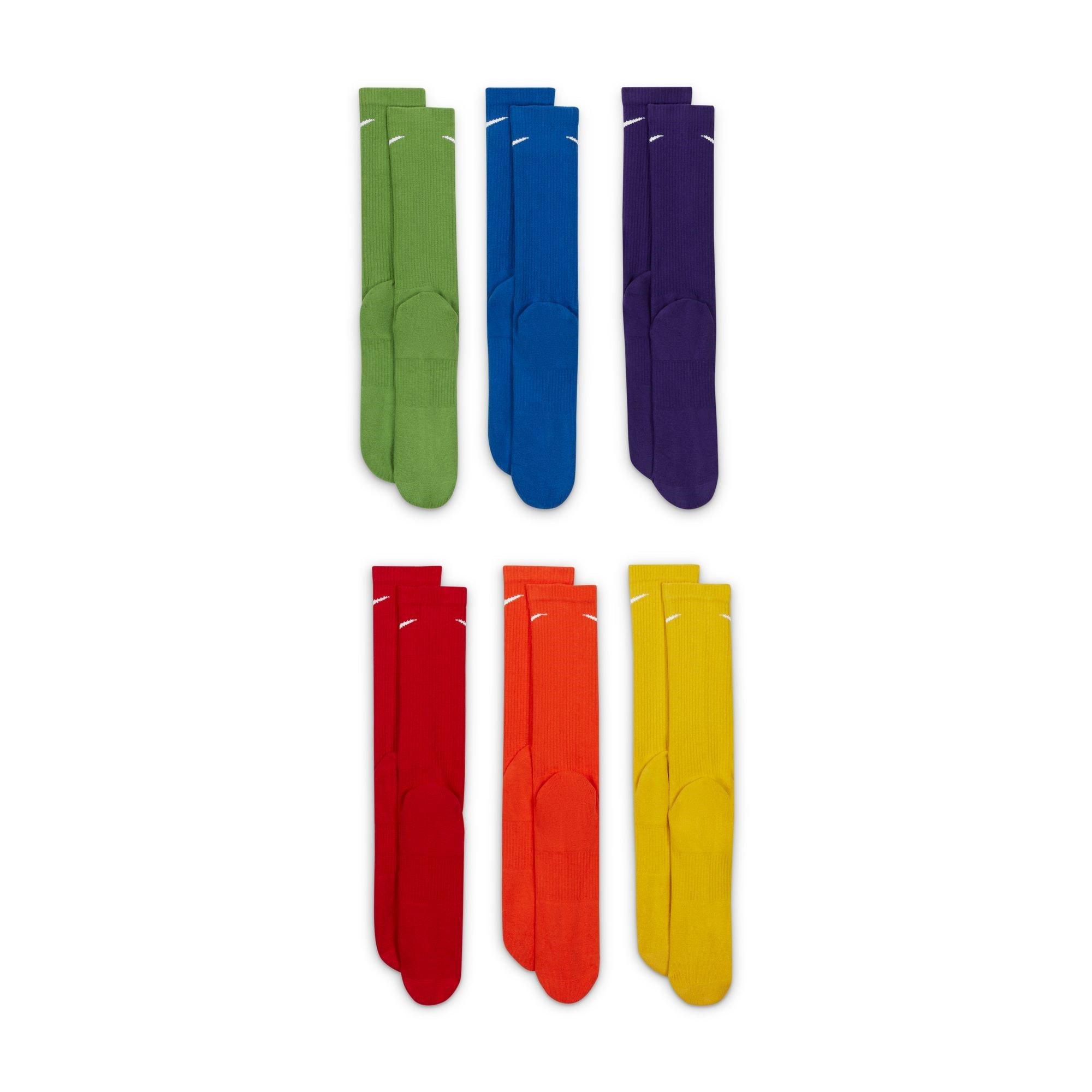 Multi - Nike - Everyday Plus Cushioned Crew Socks 6-Pack Mens - 4