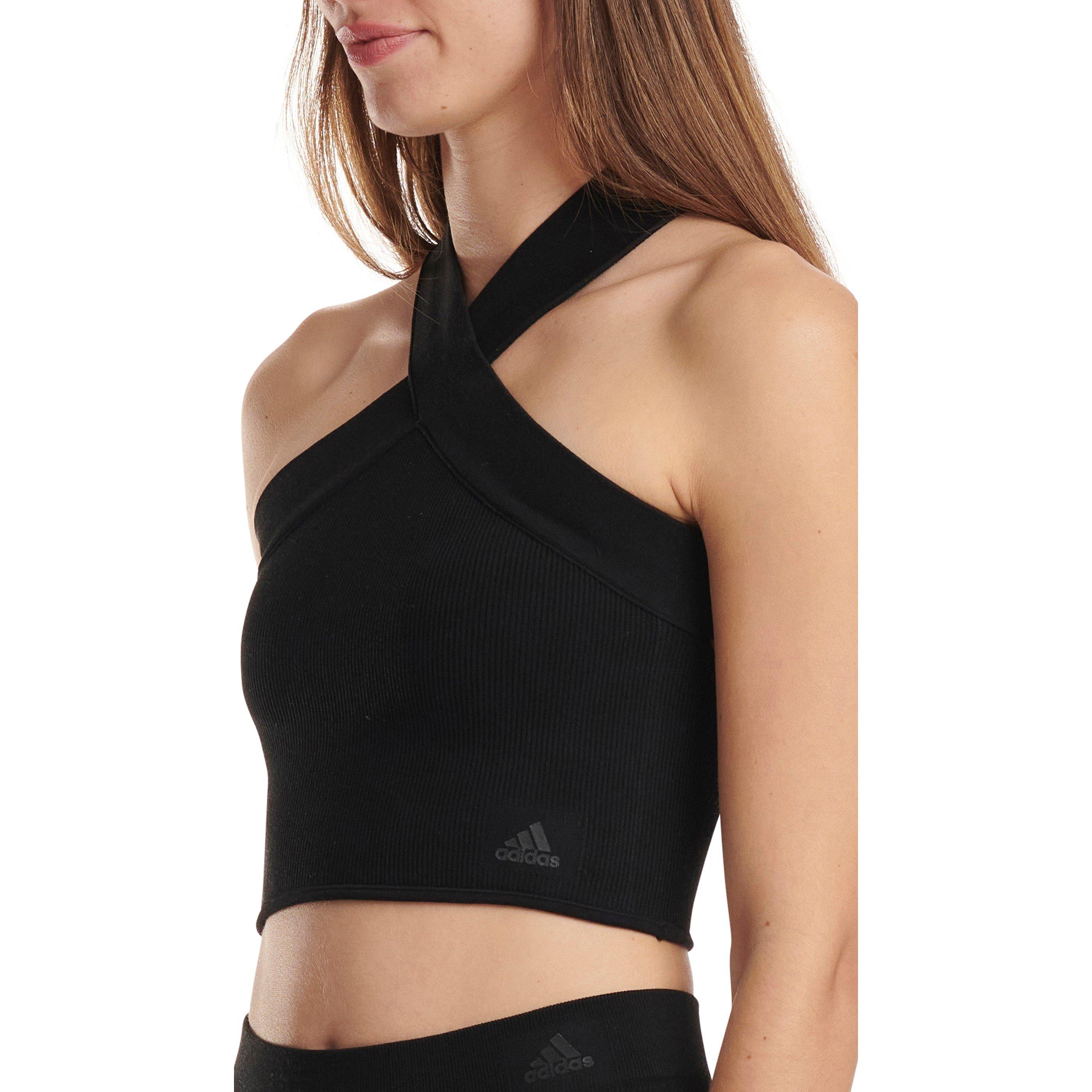 Schwarz - adidas - Lightly Lined Halter Bralette - 4