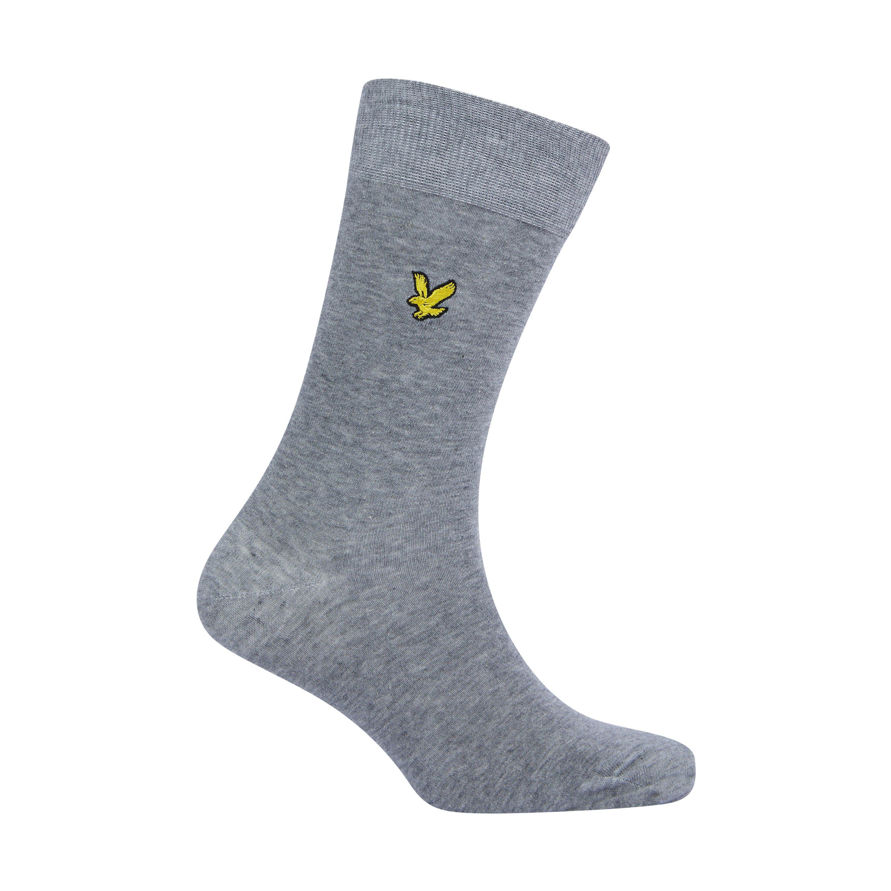 Argyle/Gry/Strp - Lyle and Scott - Men's Mix Crew Socks - 3