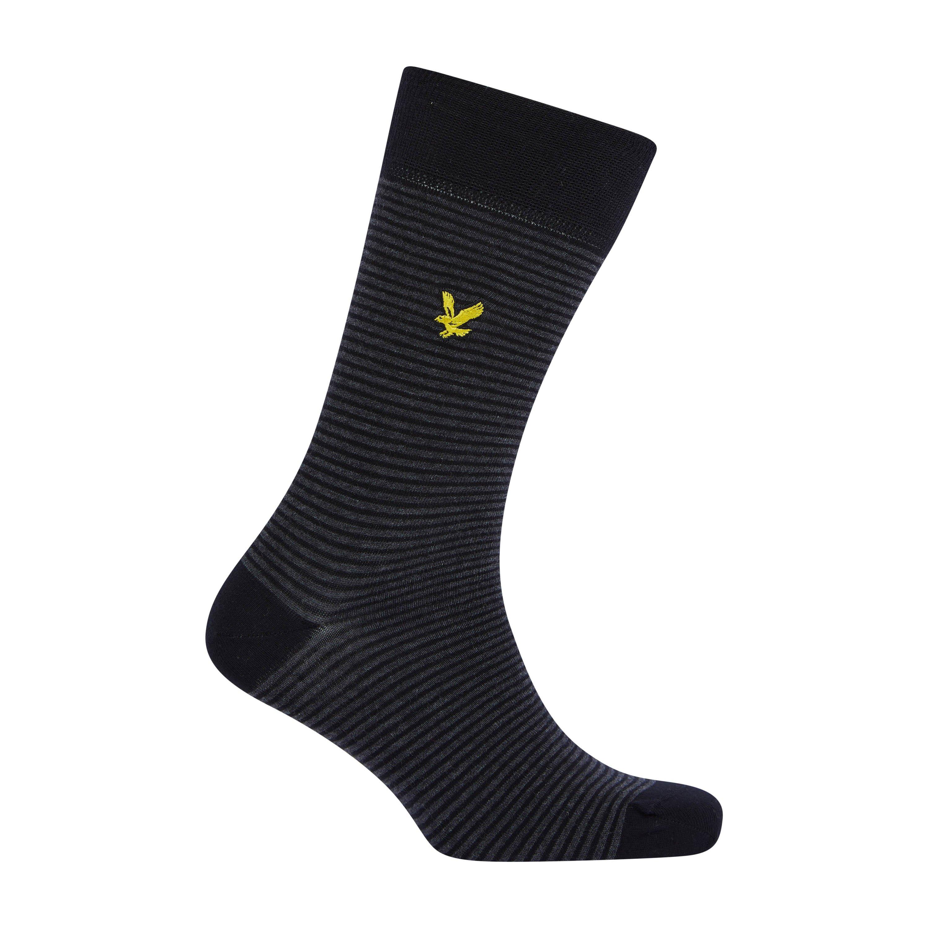 Argyle/Gry/Strp - Lyle and Scott - Men's Mix Crew Socks - 4