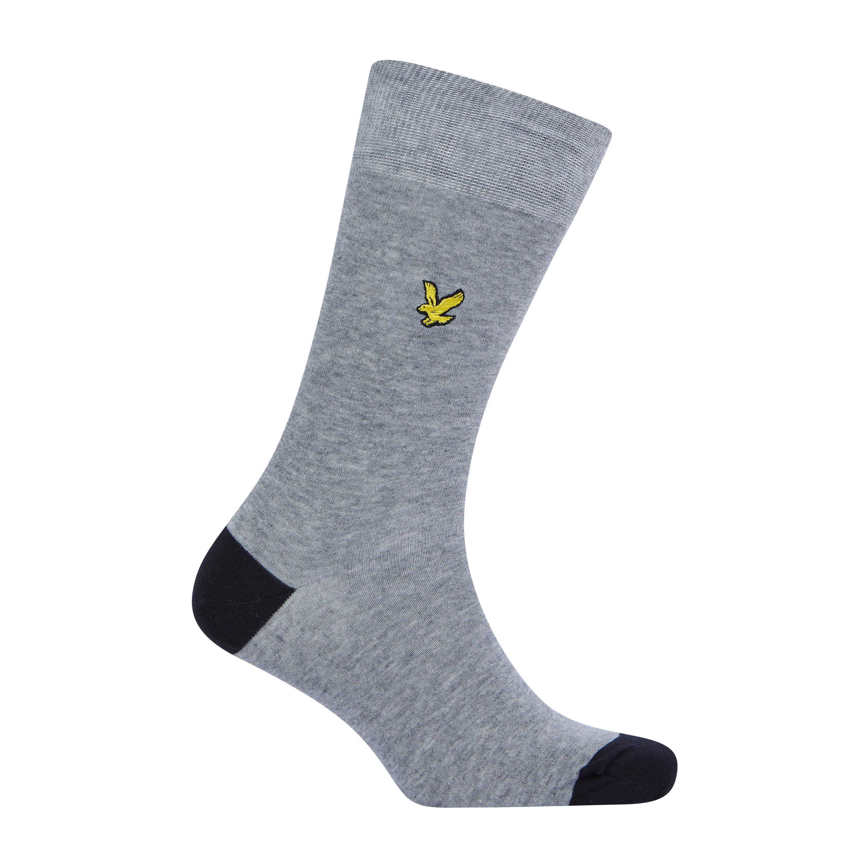 Argyle/Gry/Strp - Lyle and Scott - Men's Mix Crew Socks - 6