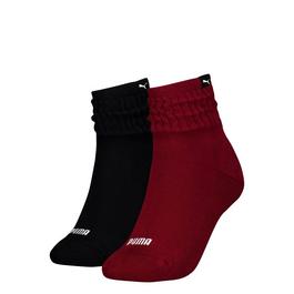 Puma Women Short Crew Slouch Sock 2p Womens