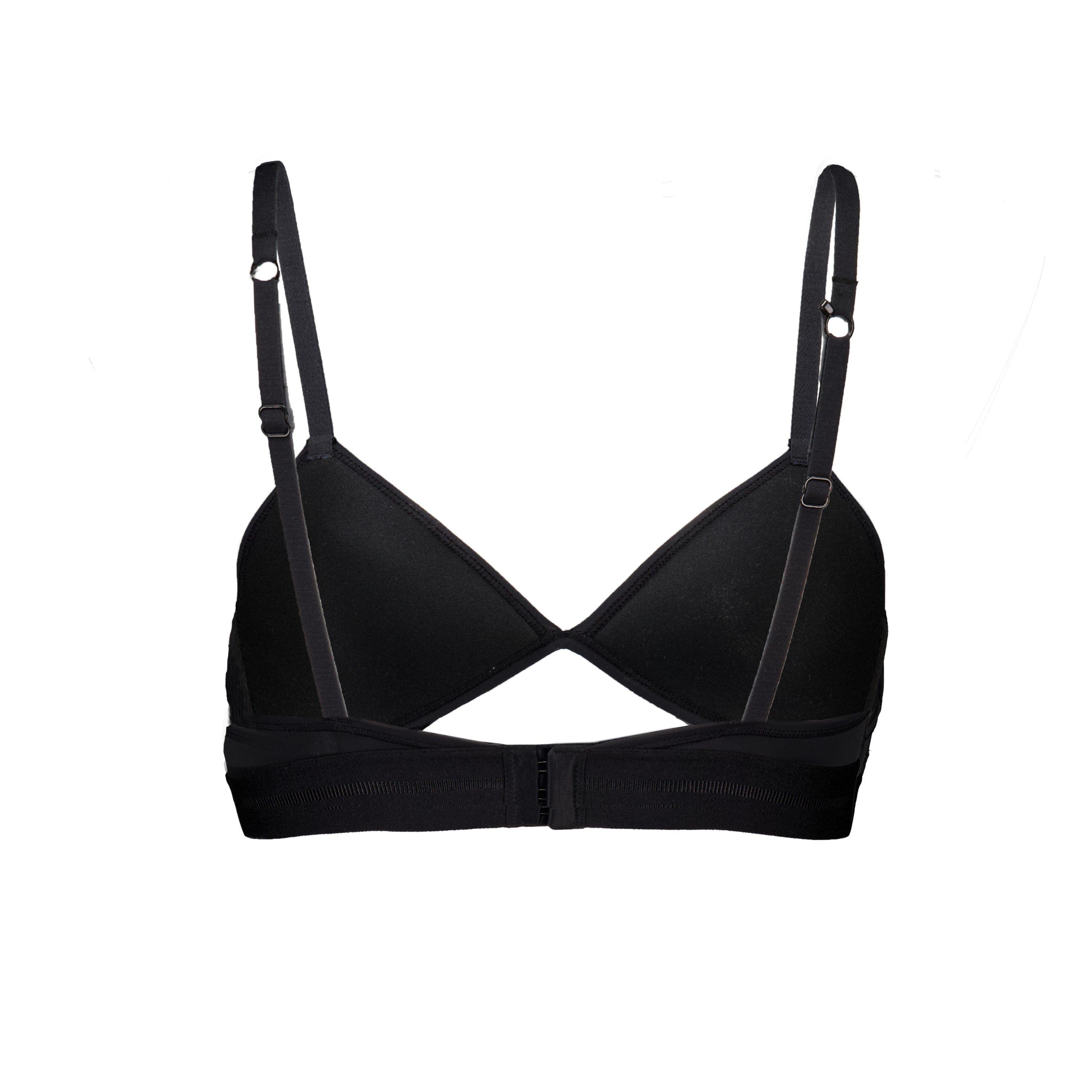 Black - Puma - Peek A Boo Triangle Bralette - 2