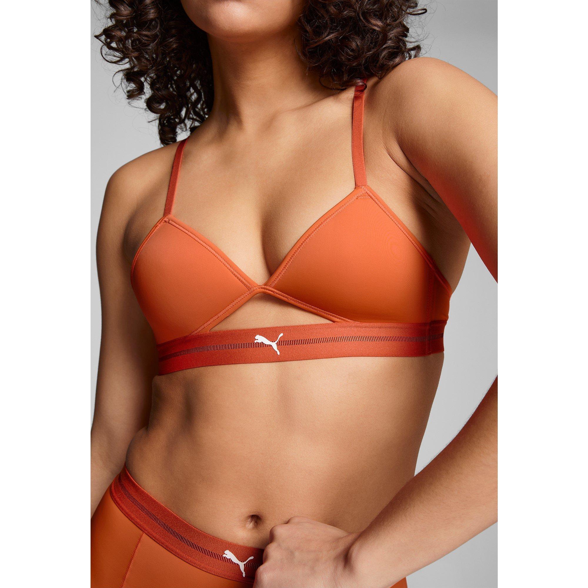 Flame Orange - Puma - Women's Peek A Boo Triangle Bralette - 3