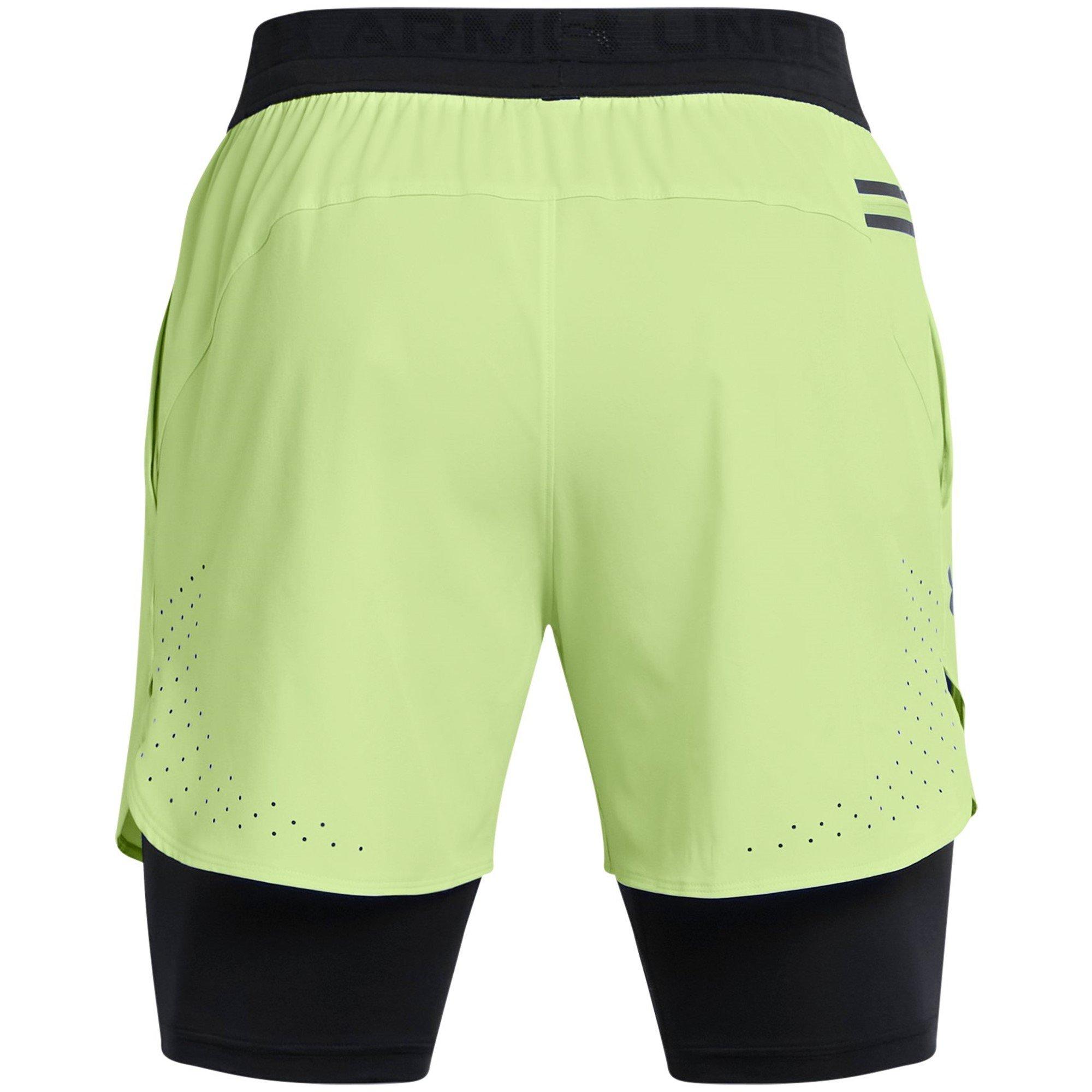 Grün - Under Armour - Men's Peak 2-in-1 Woven Shorts - 2