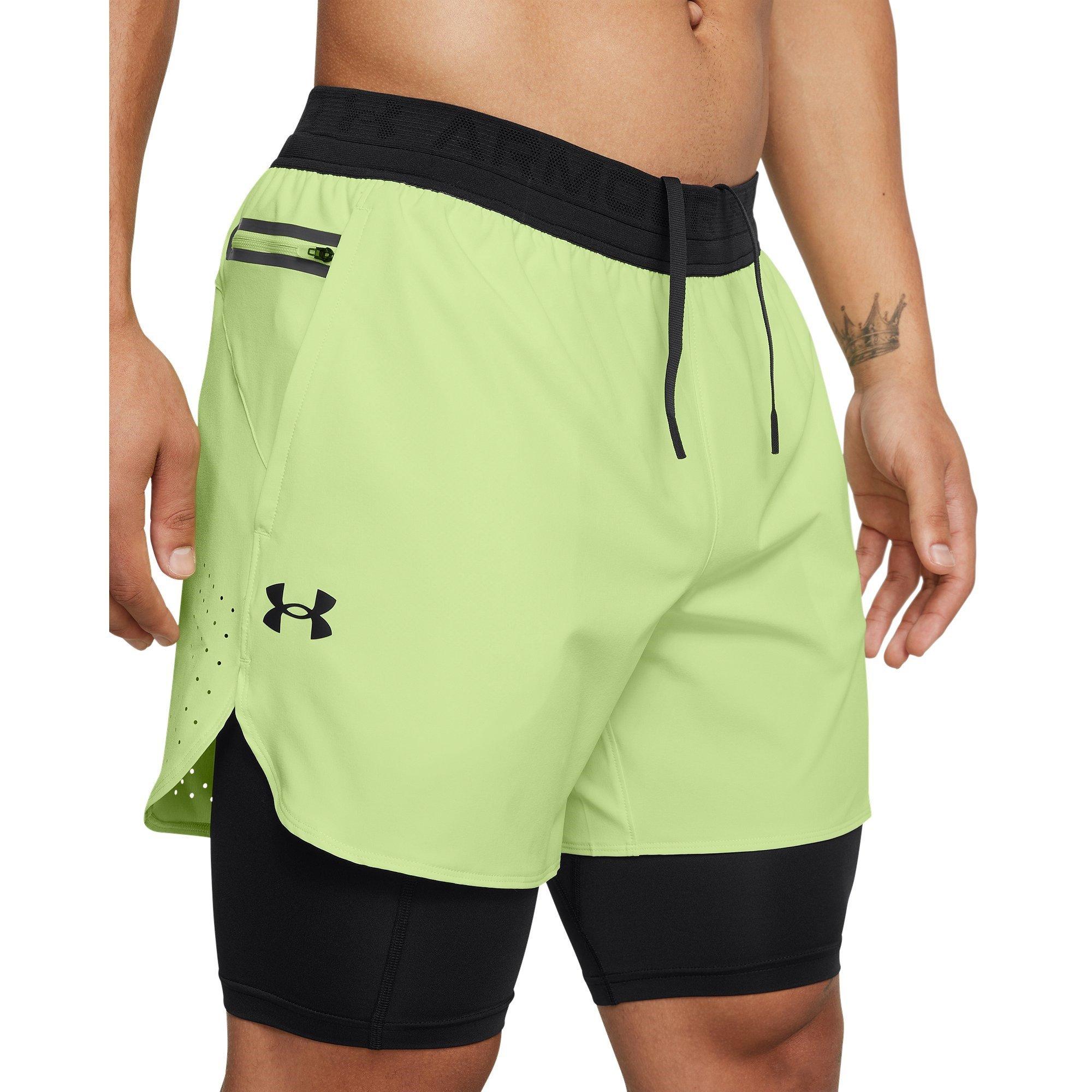 Grün - Under Armour - Men's Peak 2-in-1 Woven Shorts - 5