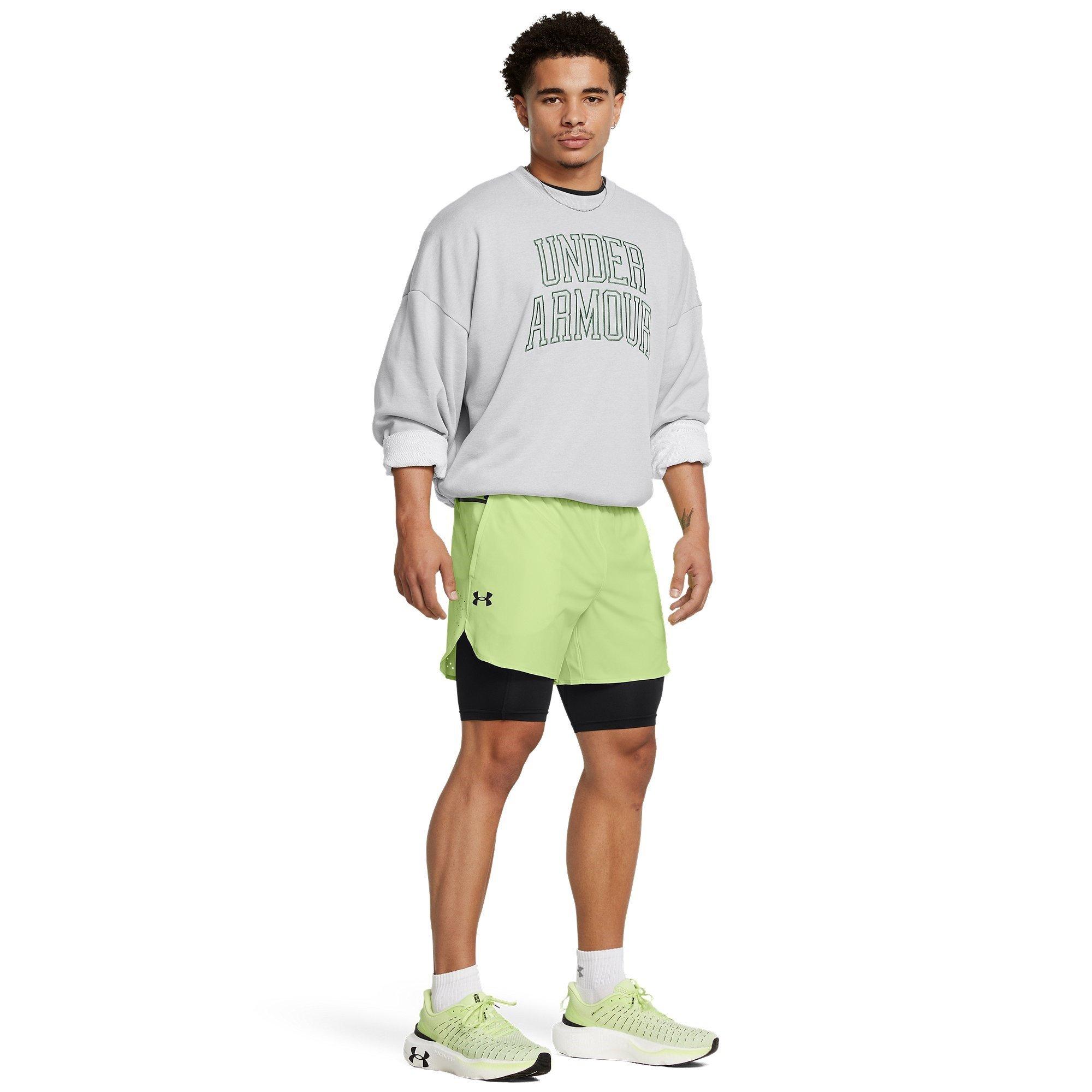 Grün - Under Armour - Men's Peak 2-in-1 Woven Shorts - 6