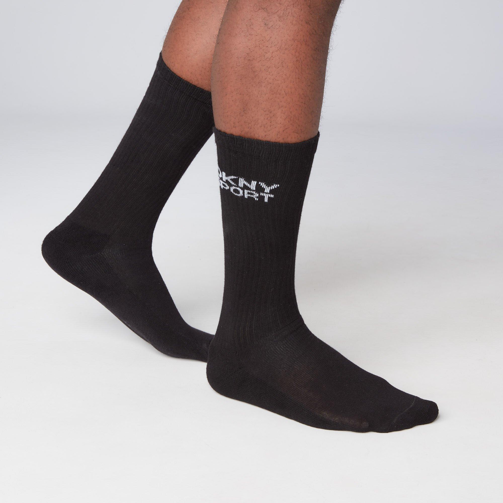 Black/Whit/Grey - DKNY - 5 Pack Mens Sport Socks Radde - 12