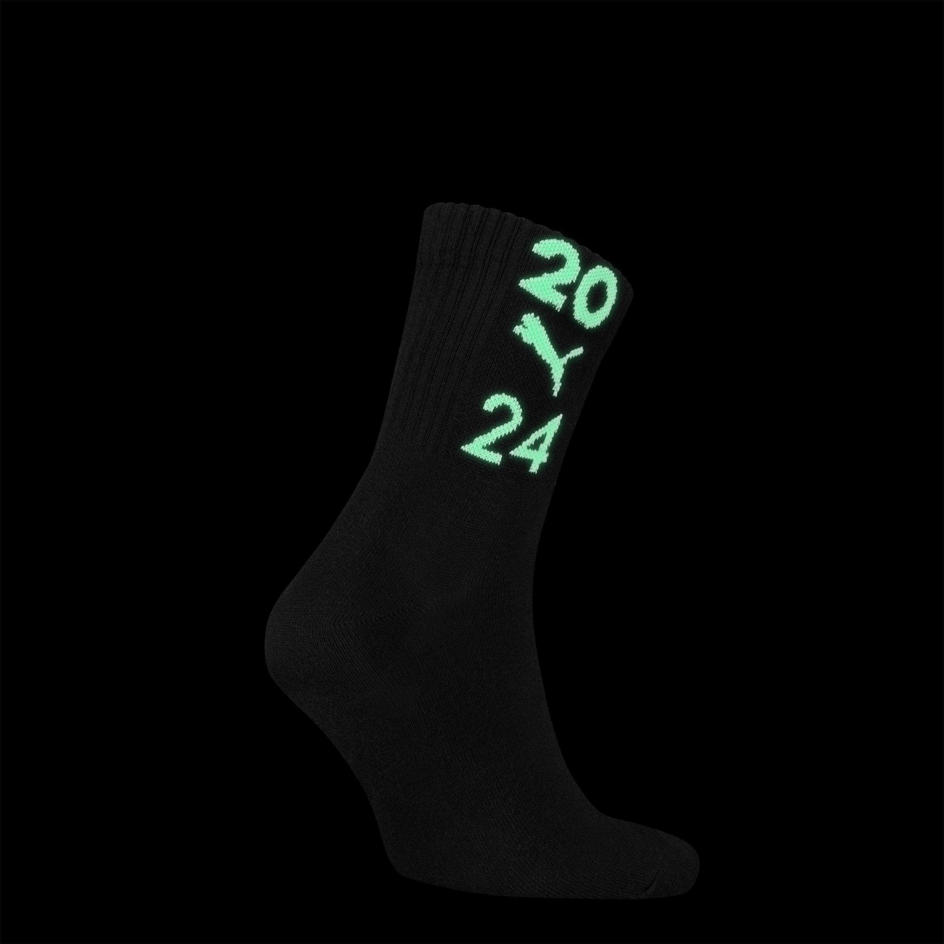 Black - Puma - Adults Glow 99 Crew Sock - 2