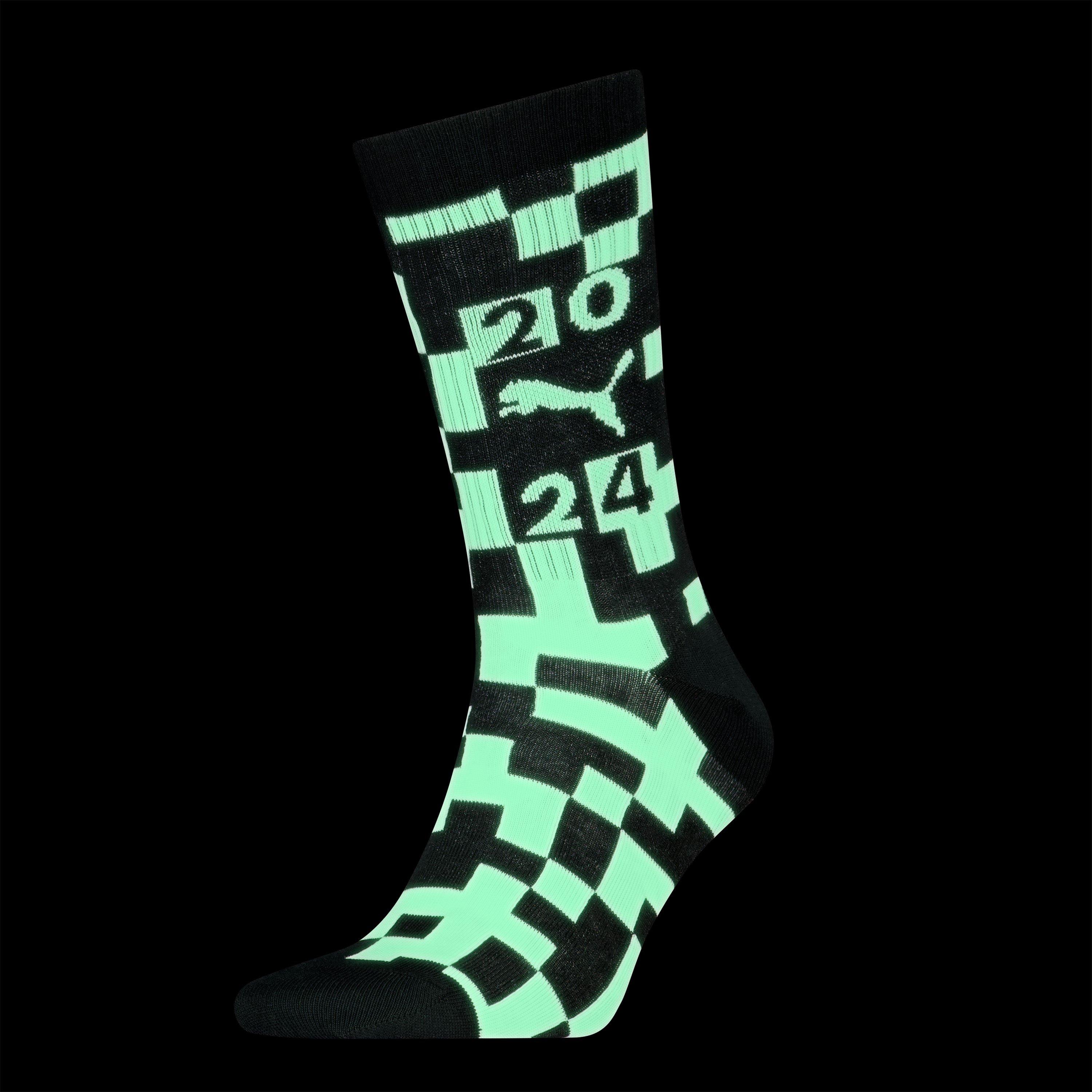 Black/White - Puma - Adults Glow Sport Crew Socks - 1