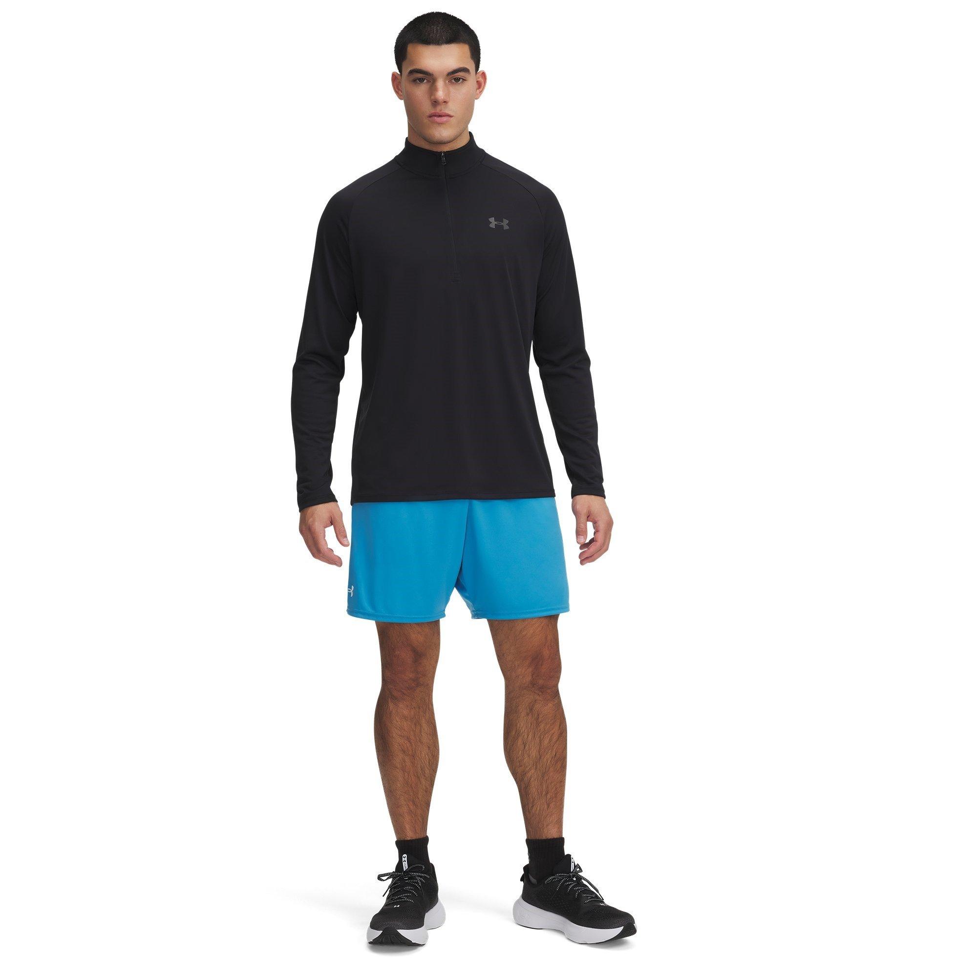 Blue - Under Armour - Men's Emboss Woven Tracksuit Shorts - 3