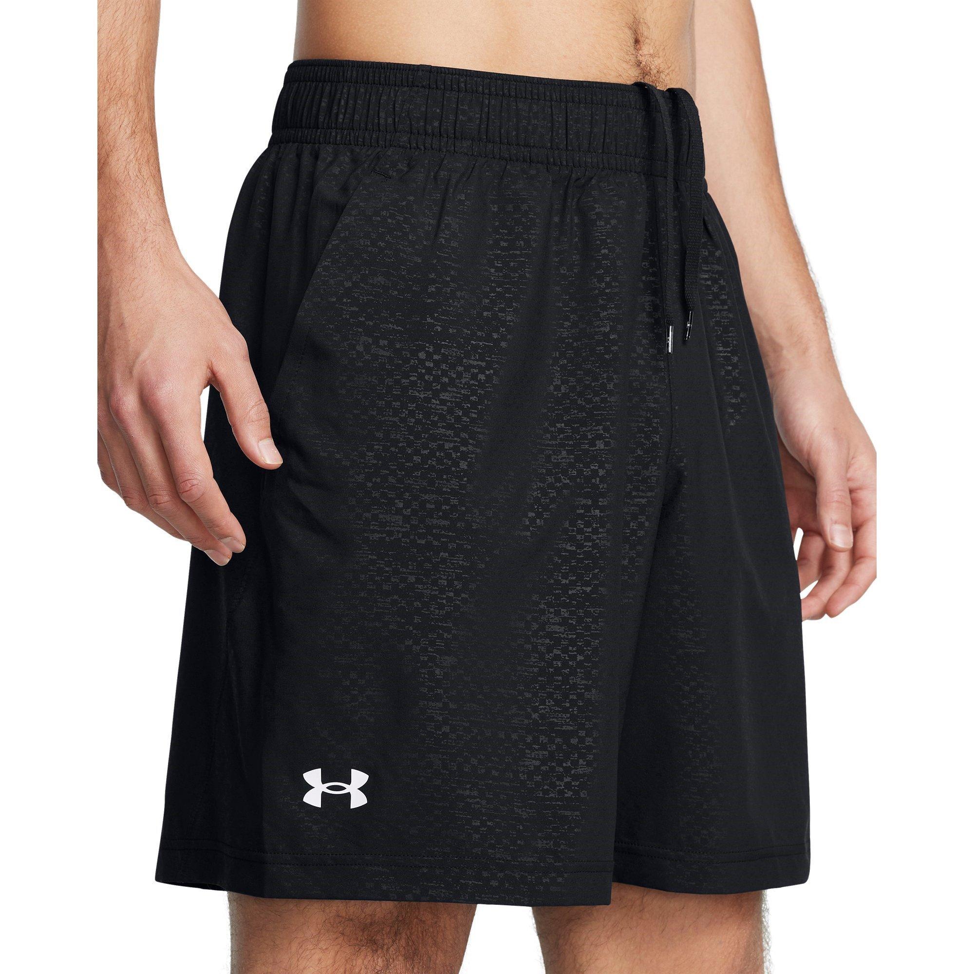 Black - Under Armour - Men's Emboss Woven Tracksuit Shorts - 5