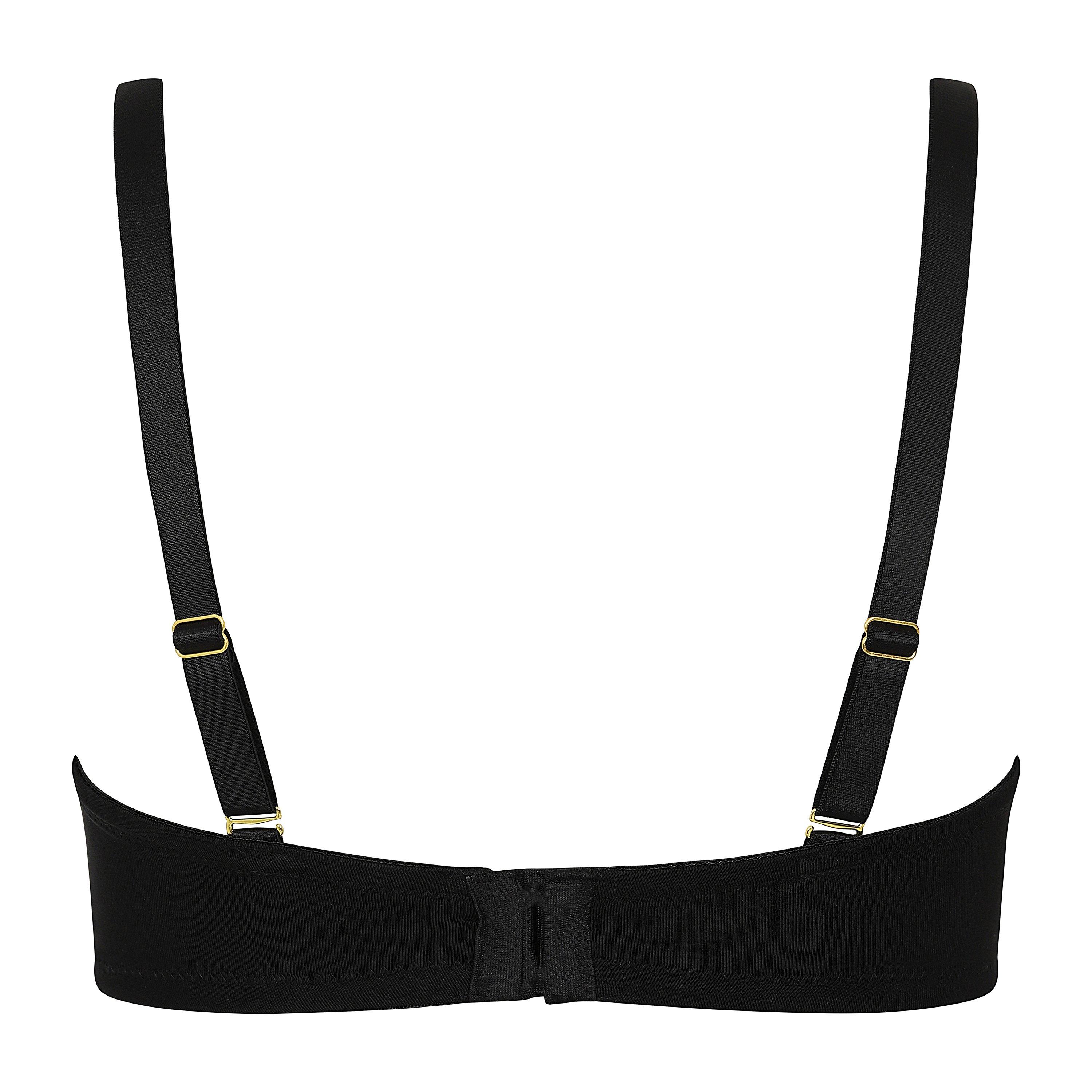 Black - Be You - Padded Microfibre Bra - 2