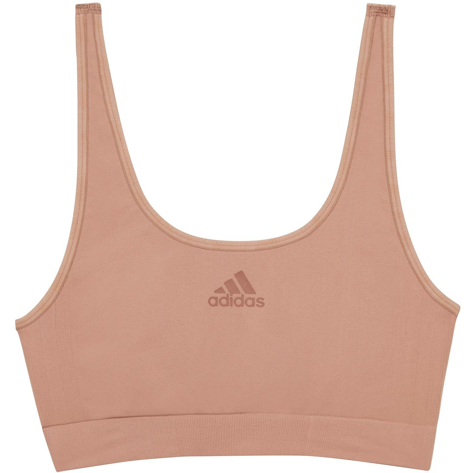 Adidas Women's Active Seamless Micro Stretch Scoop Lounge Bra - Beaver Fur - 16 (XL)