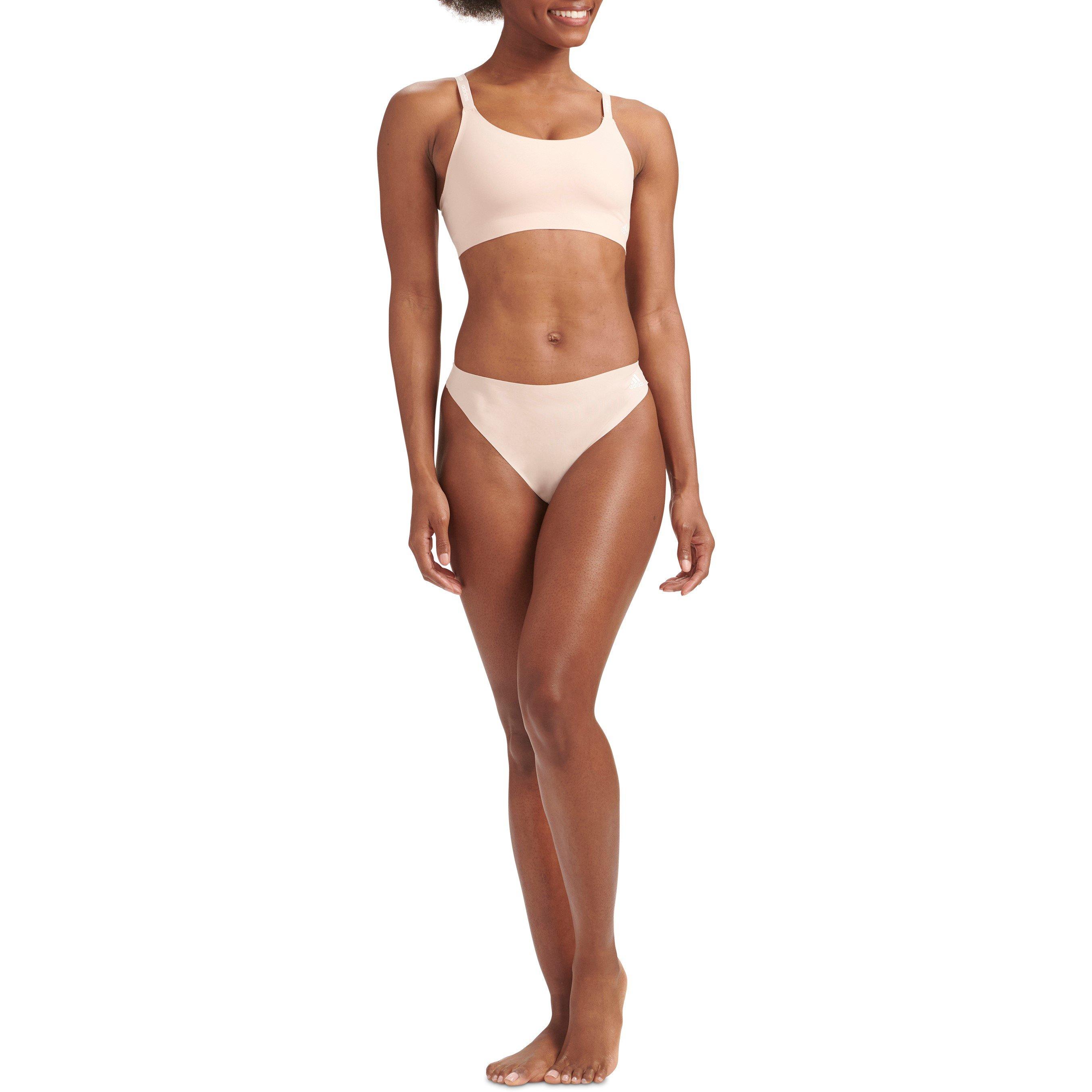Peach Whip - adidas - Active Micro Flex Scoop Lounge Bra - 2
