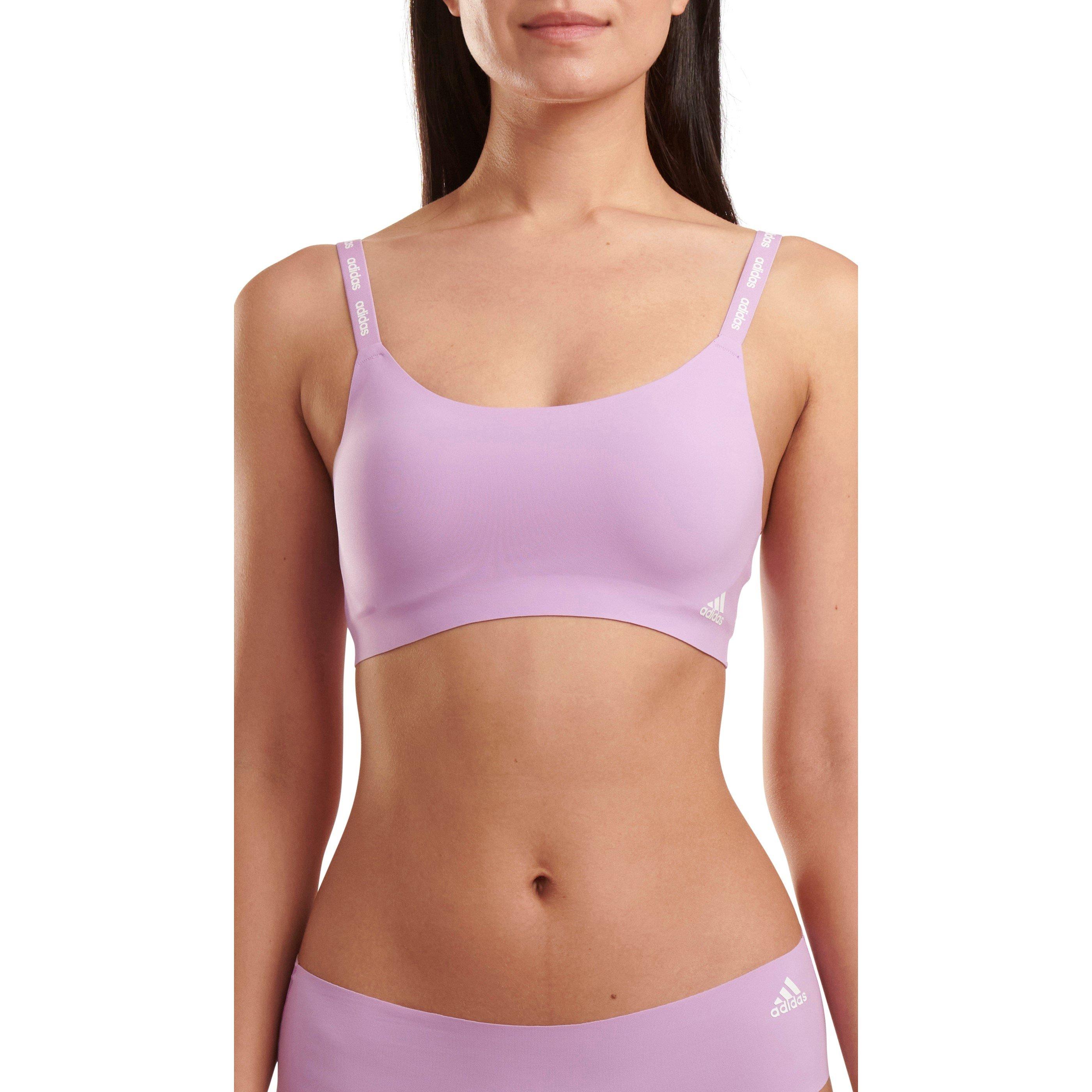 Bliss Lilac - adidas - Active Micro Flex Scoop Lounge Bra - 1