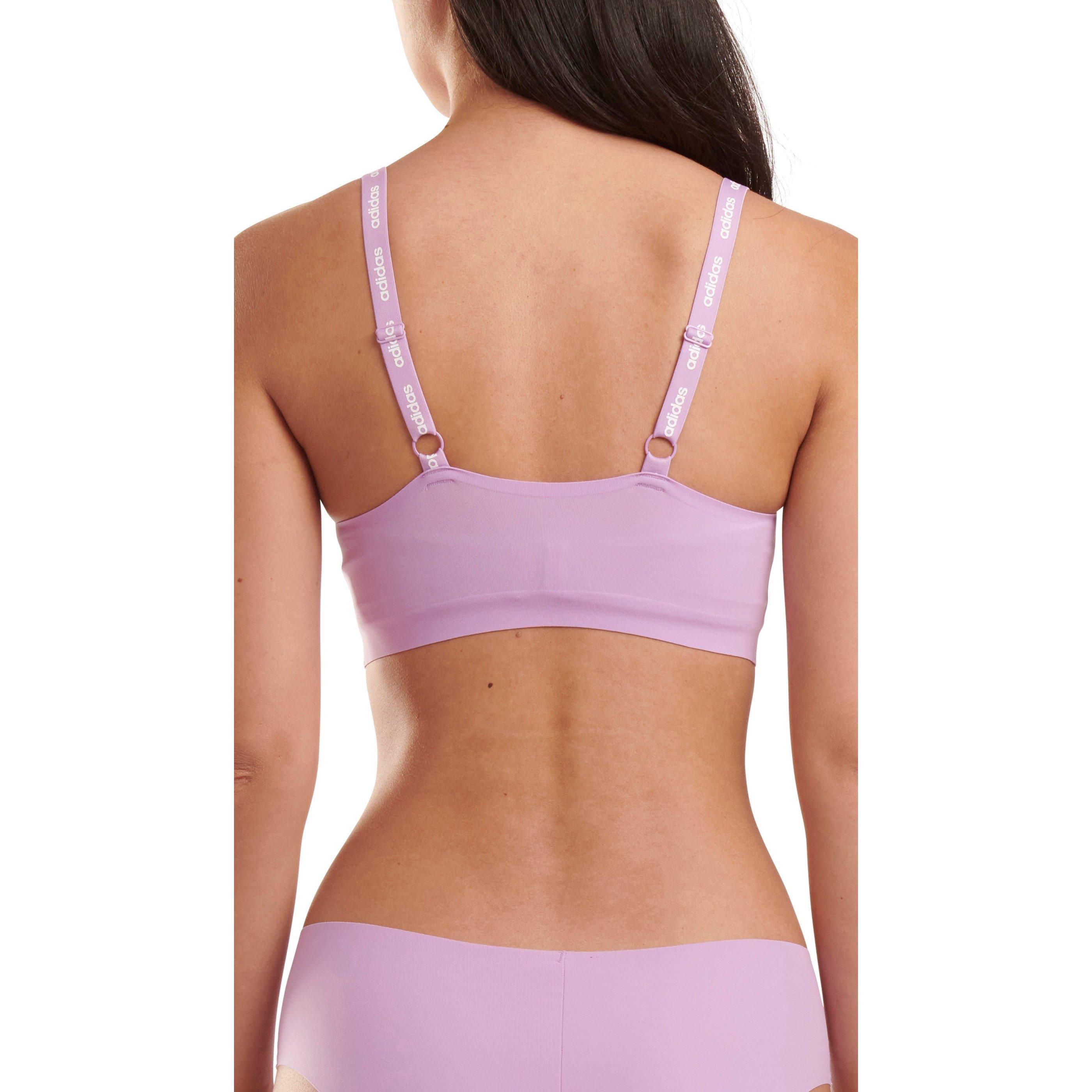 Bliss Lilac - adidas - Active Micro Flex Scoop Lounge Bra - 3