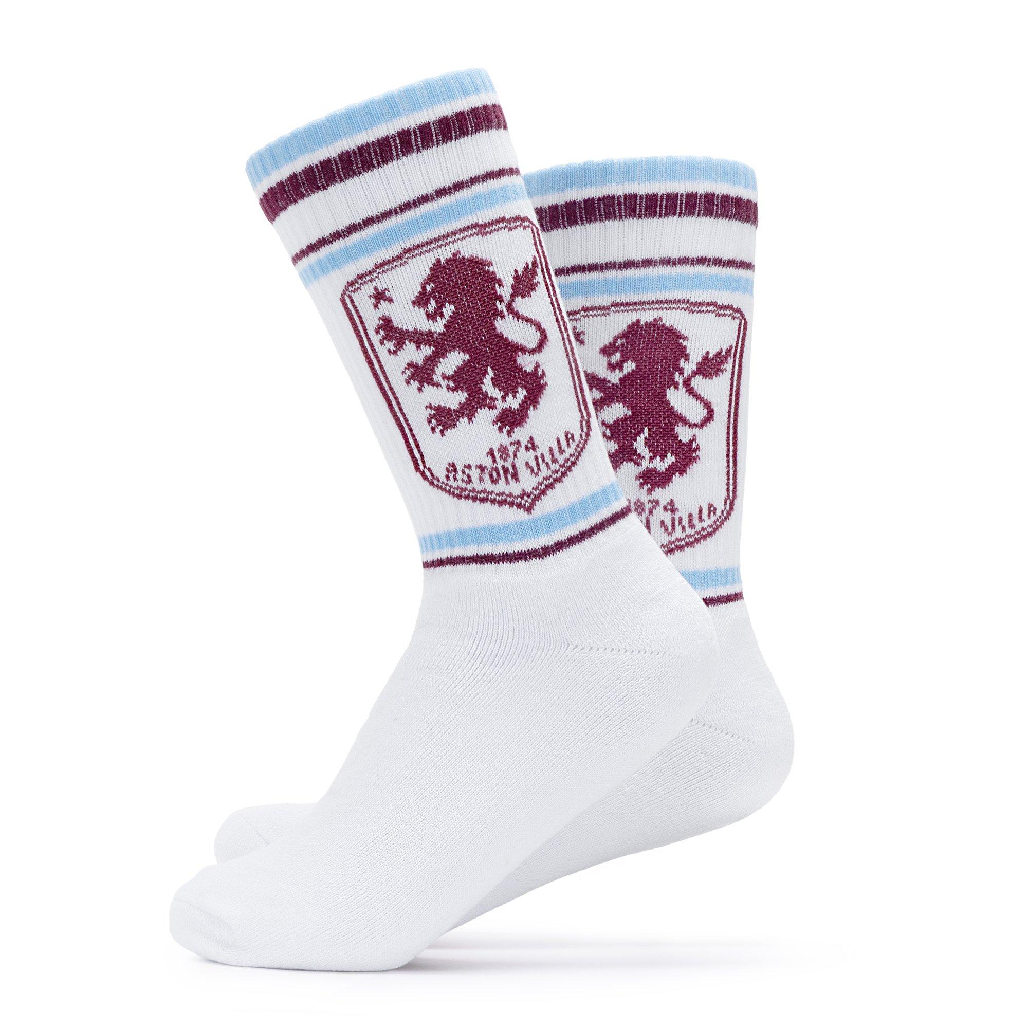 AVFC Crest - Team - Football Officially Licensed Socks 2-Pack Size 7-11 Unisex - 2