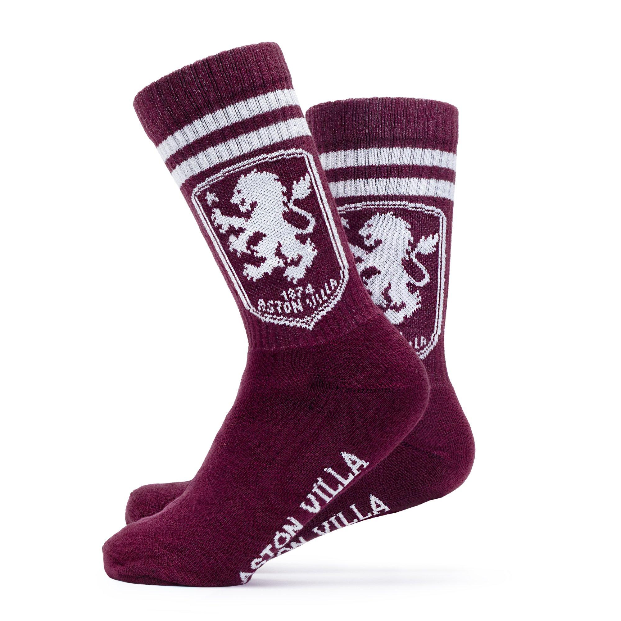 AVFC Crest - Team - Football Officially Licensed Socks 2-Pack Size 7-11 Unisex - 3