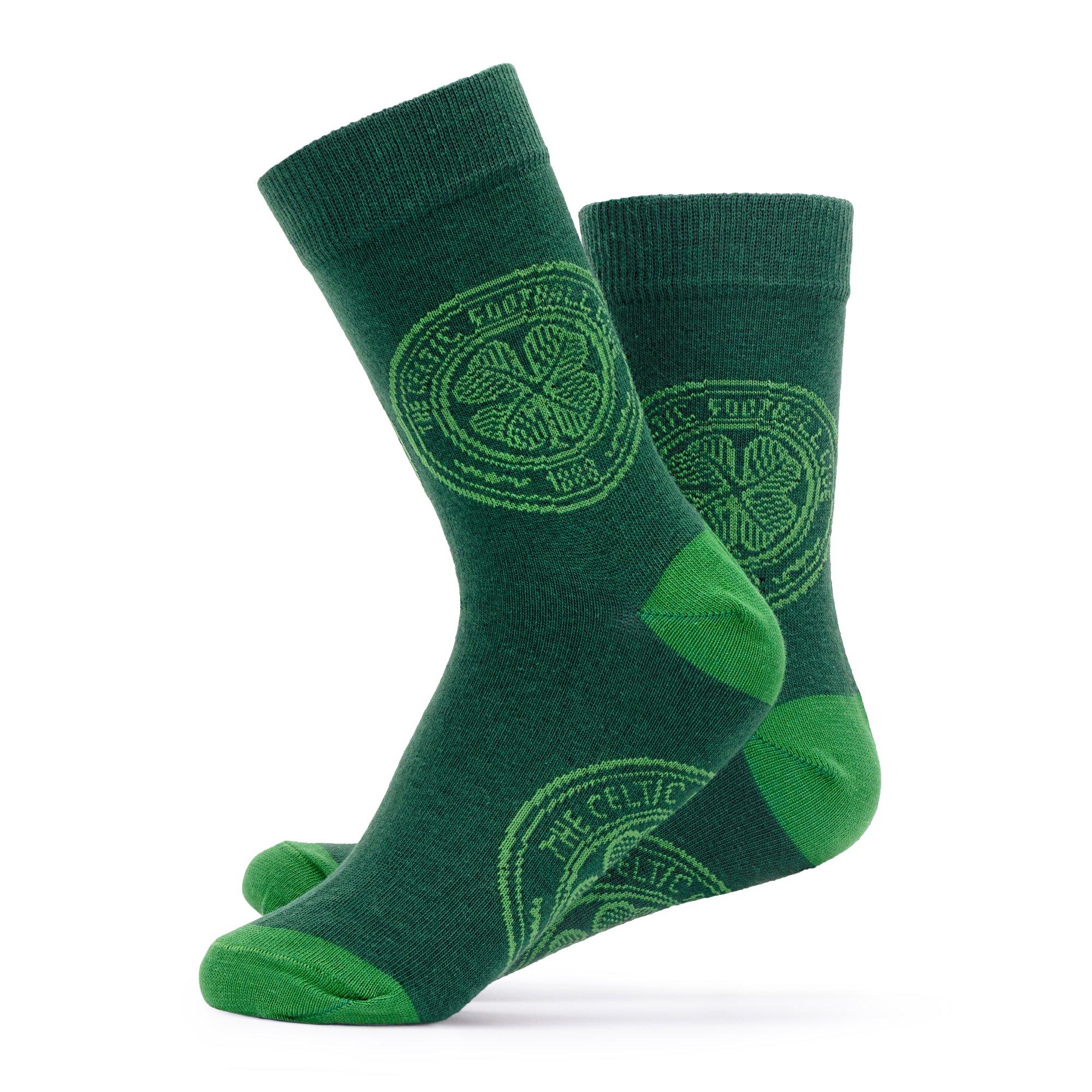 Celtic FC - Team - Football Officially Licensed Socks 2-Pack Size 7-11 Unisex - 2