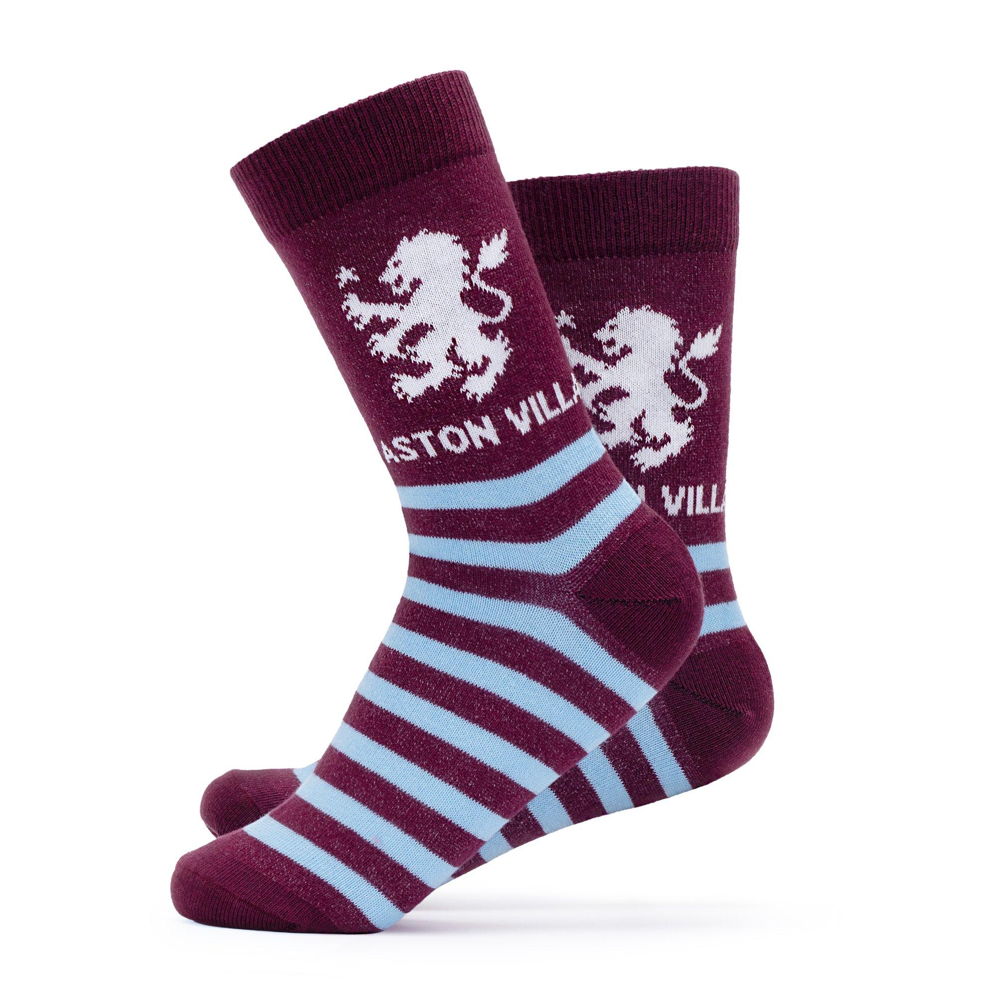 AVFC Claret - Team - Football Officially Licensed Socks 2-Pack Size 7-11 Unisex - 2