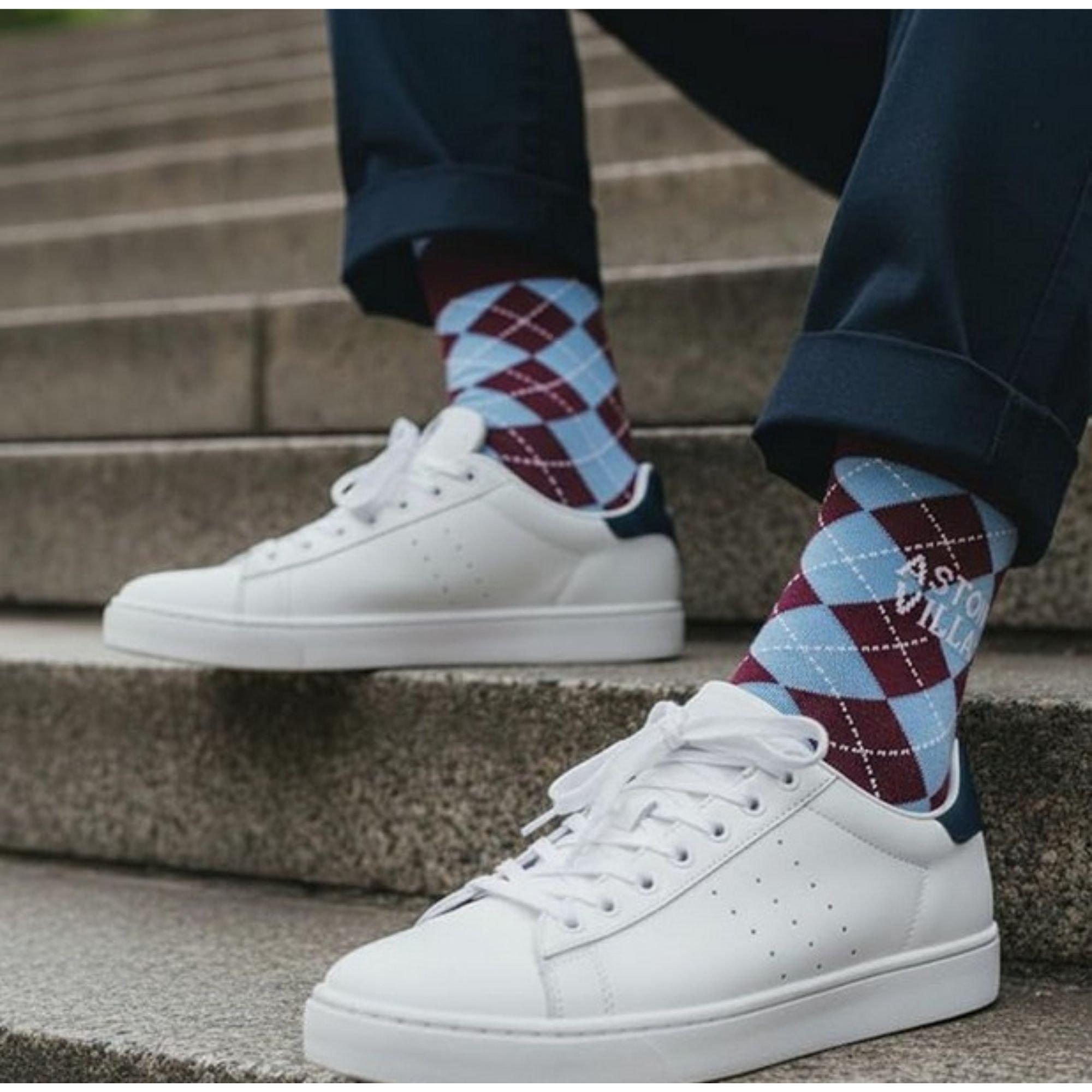 AVFC Claret - Team - Football Officially Licensed Socks 2-Pack Size 7-11 Unisex - 4