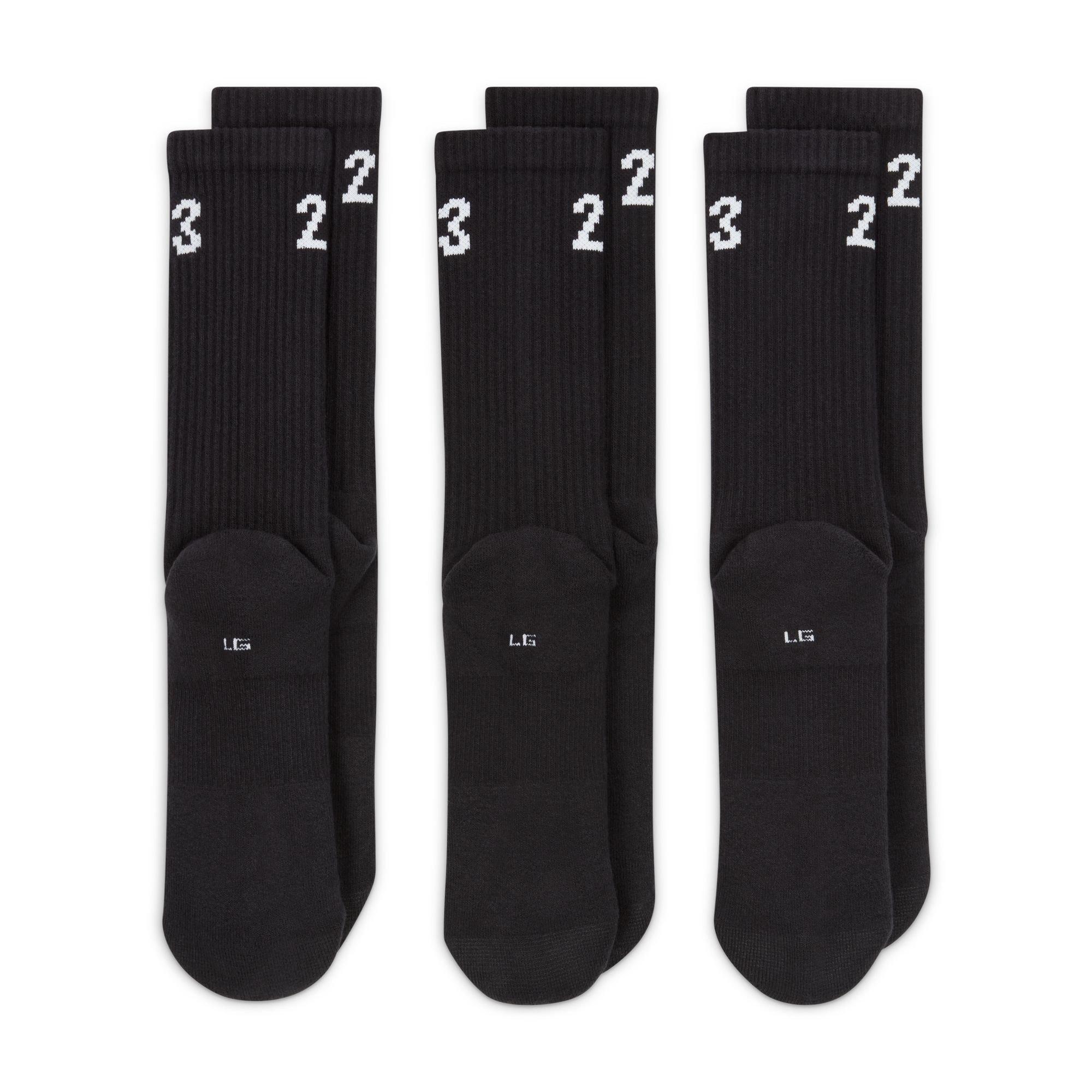 Schwarz - Air Jordan - Essentials Crew Socks (3 Pairs) - 4