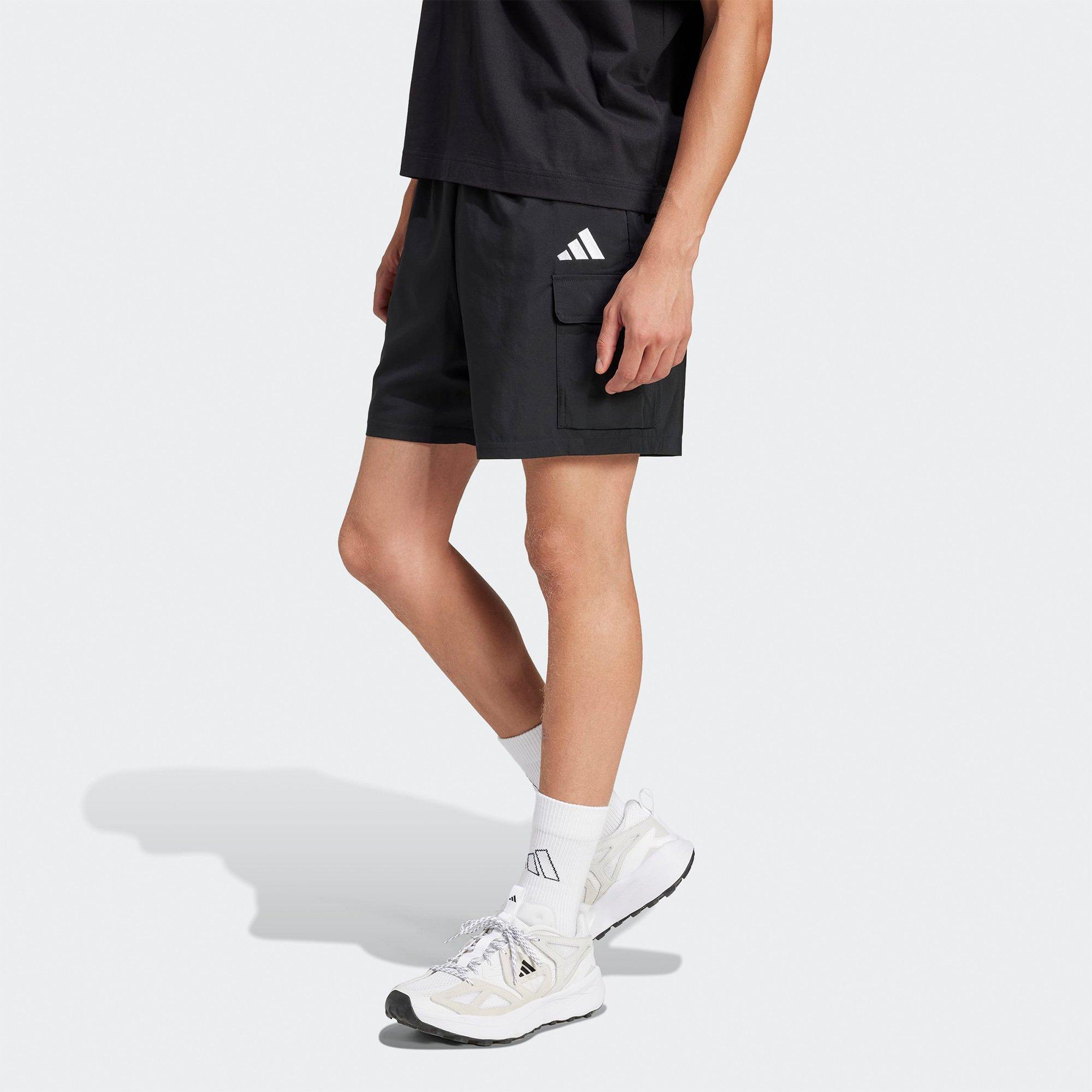 Black/White - adidas - Essentials Small Logo Mens Cargo Chelsea Shorts - 2